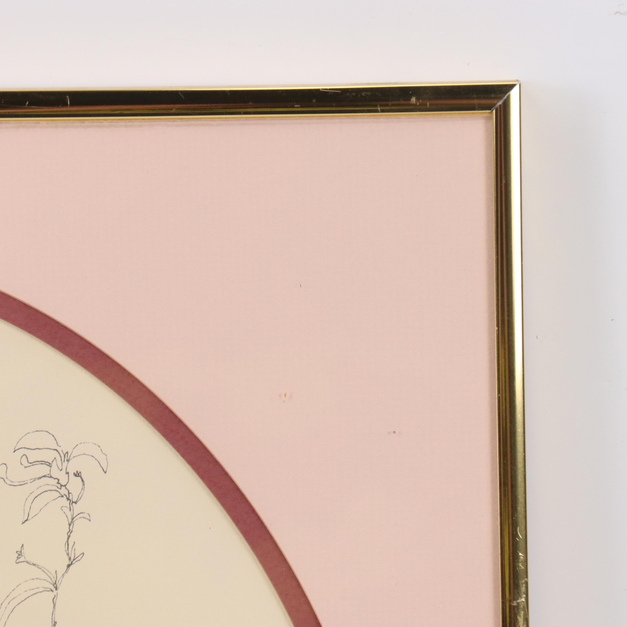 Offset Lithograph After Mary Lou Goertzen Floral Still Life