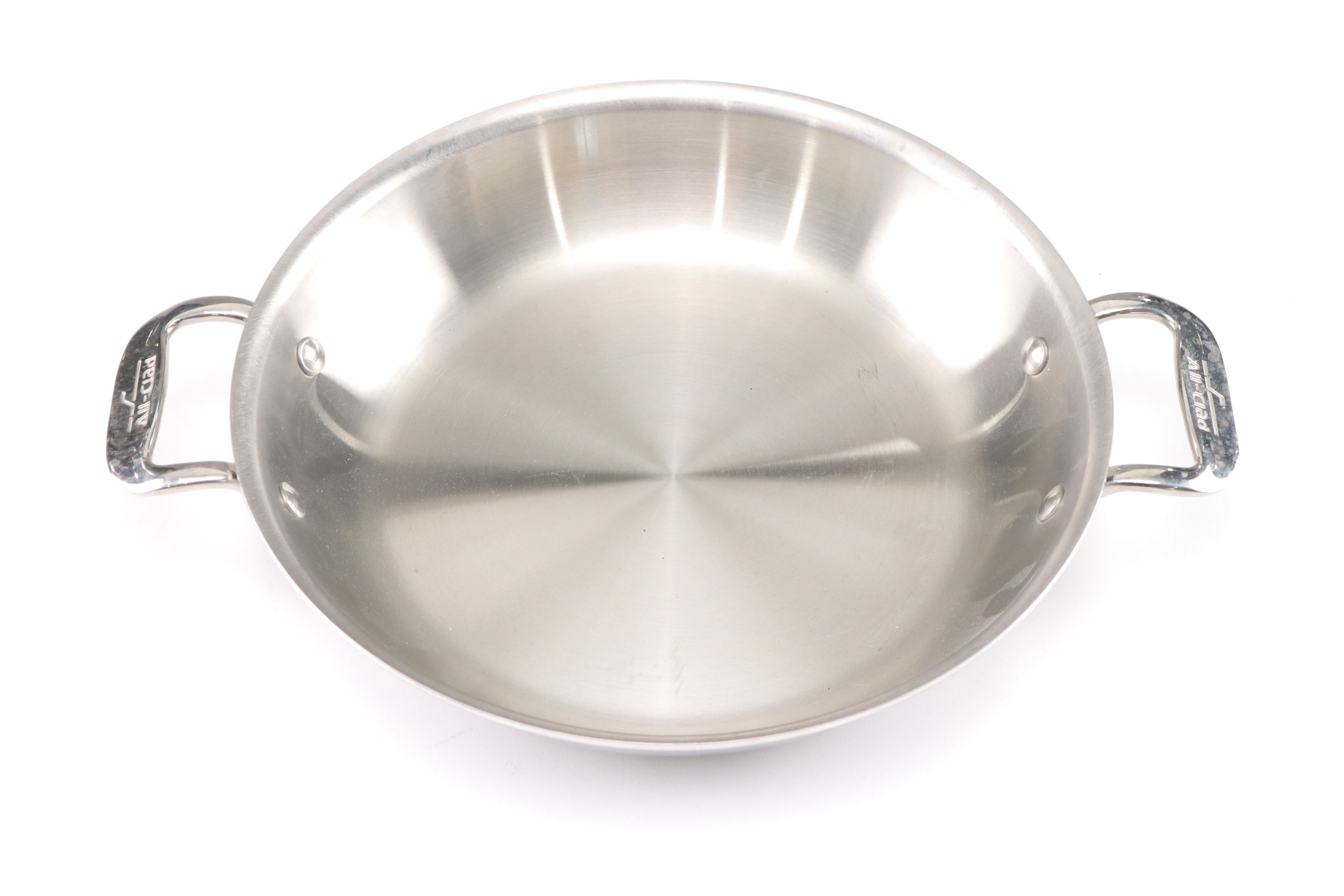 All-Clad Stainless Steel Chef's Pan, Frying Basket, and Nonstick Square Grill