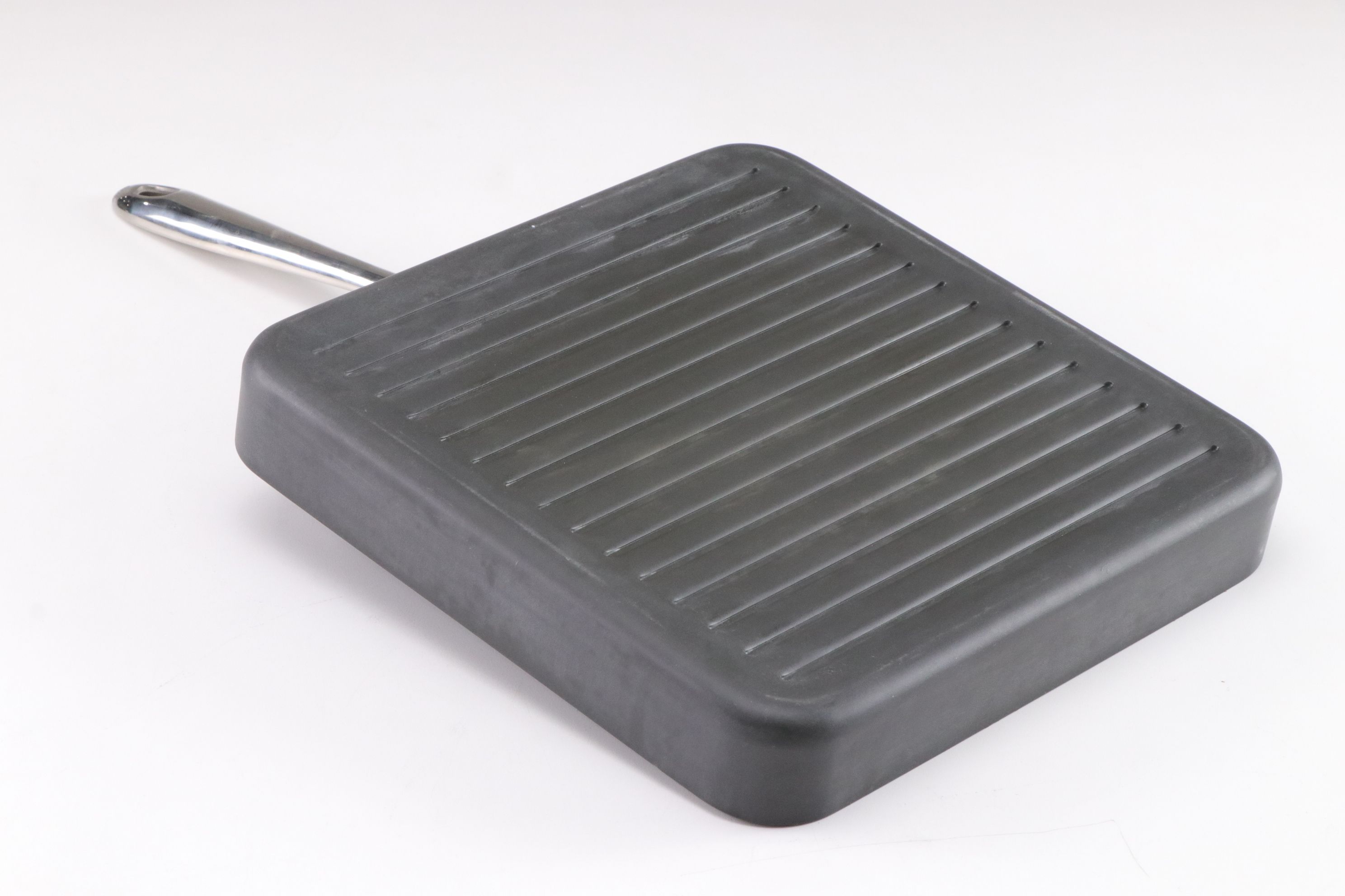 All-Clad Stainless Steel Chef's Pan, Frying Basket, and Nonstick Square Grill