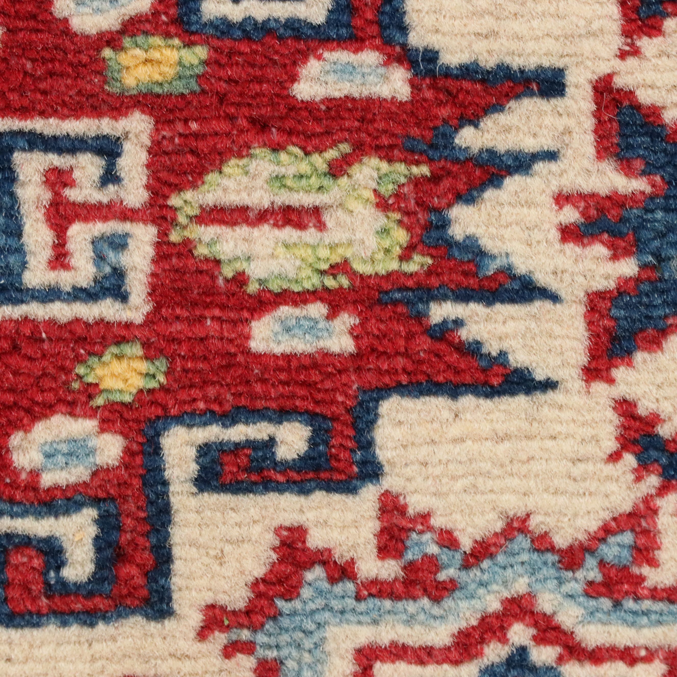 2'10 x 8'1 Hand-Knotted Pakistani Kazak Carpet Runner