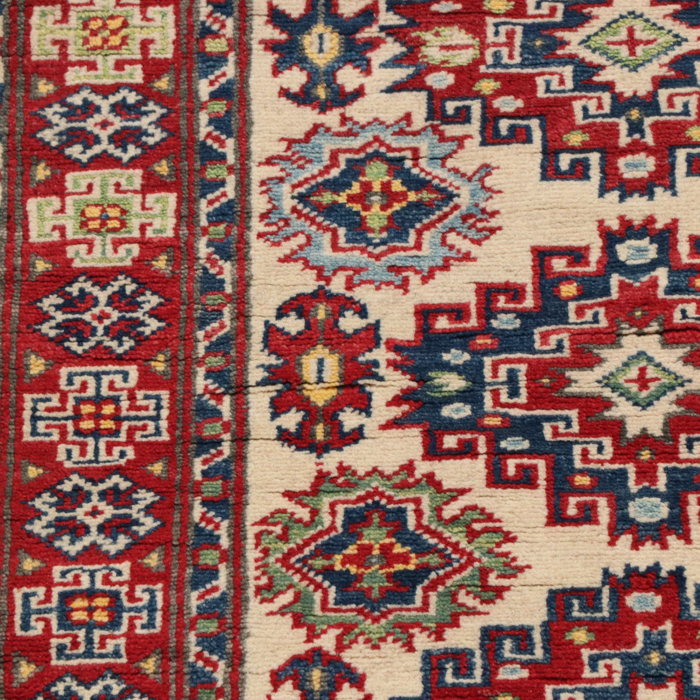 2'10 x 8'1 Hand-Knotted Pakistani Kazak Carpet Runner