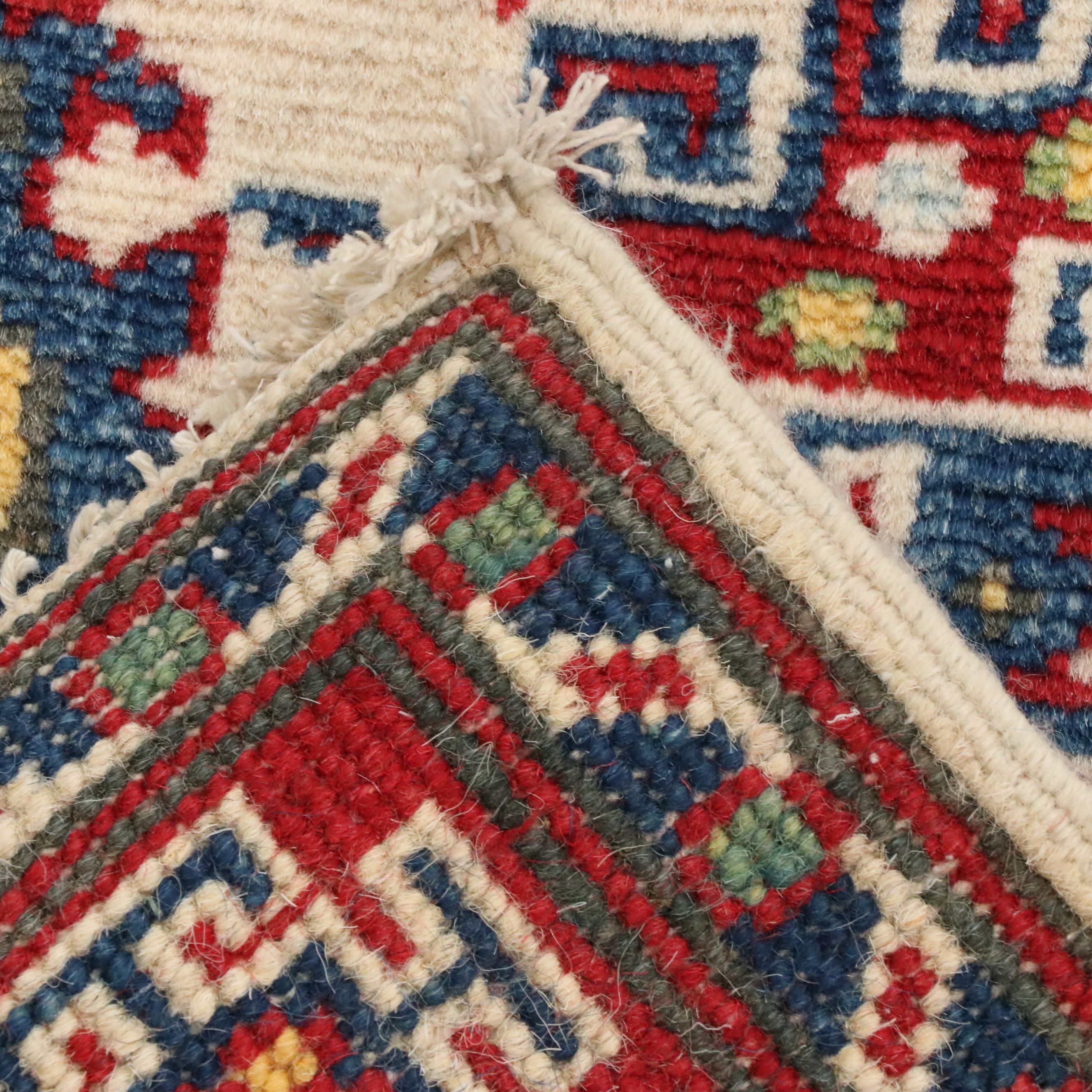 2'10 x 8'1 Hand-Knotted Pakistani Kazak Carpet Runner