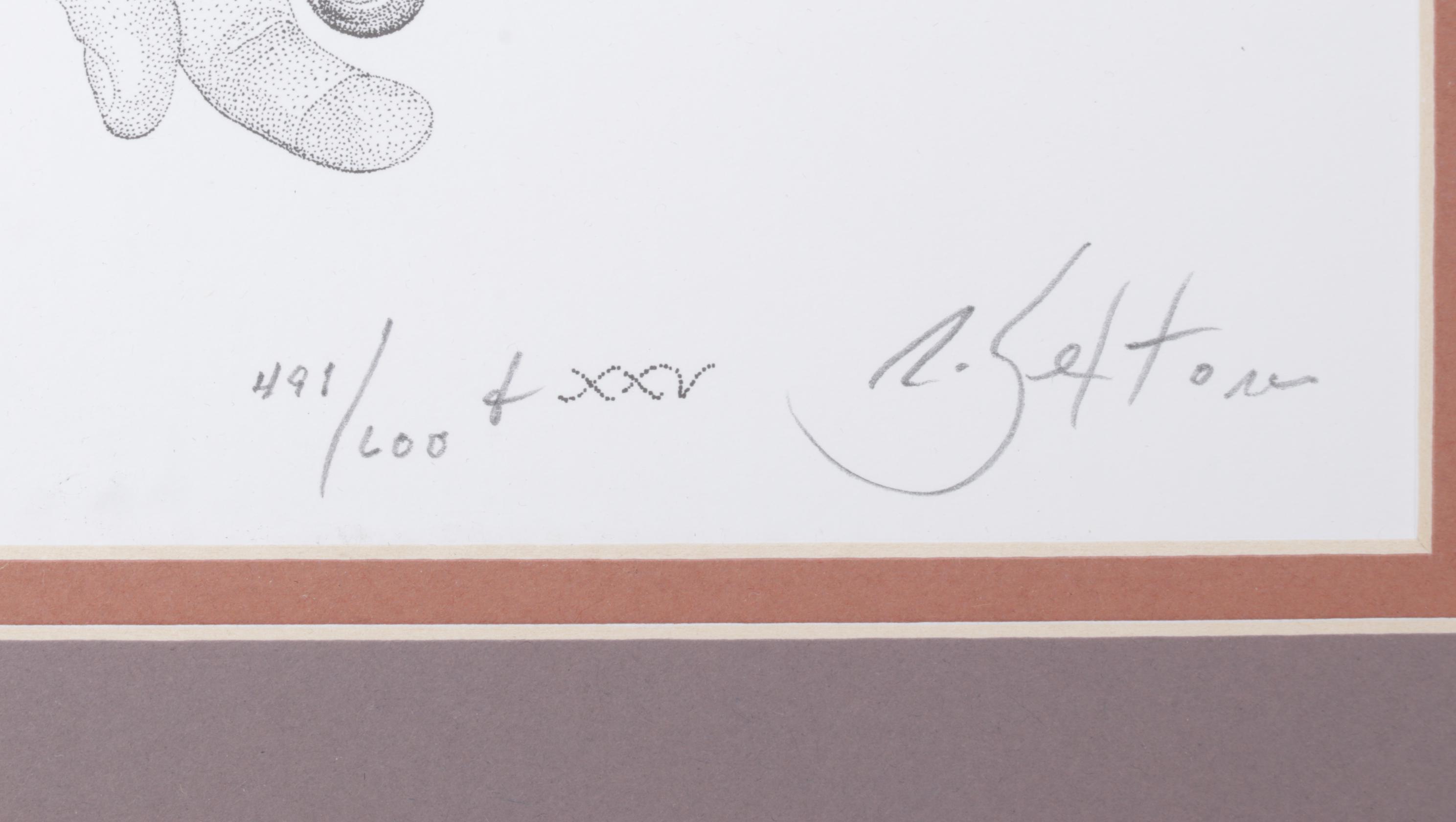 Robert Sexton Lithograph and Romantic Poem "The Promise"