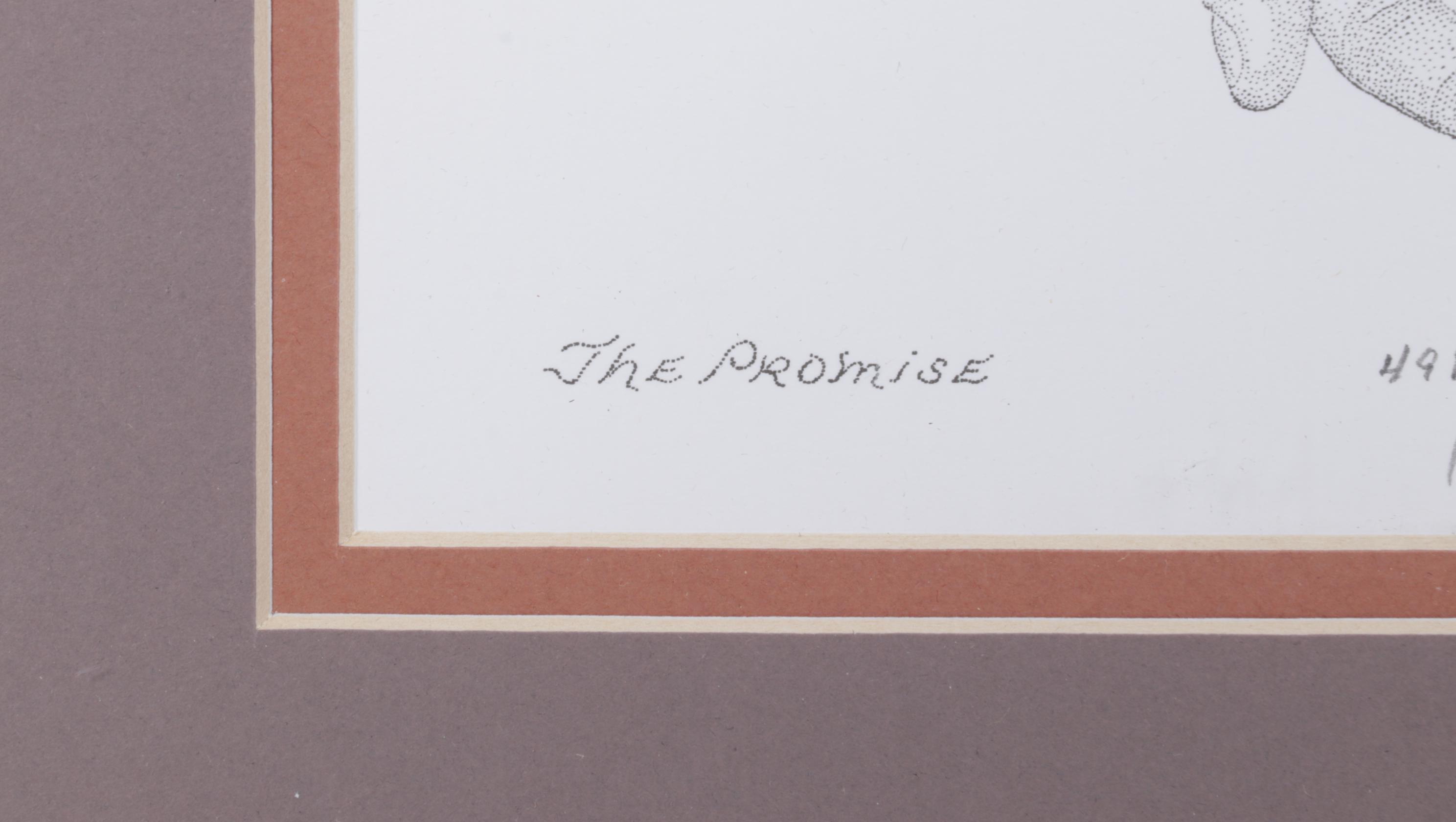Robert Sexton Lithograph and Romantic Poem "The Promise"