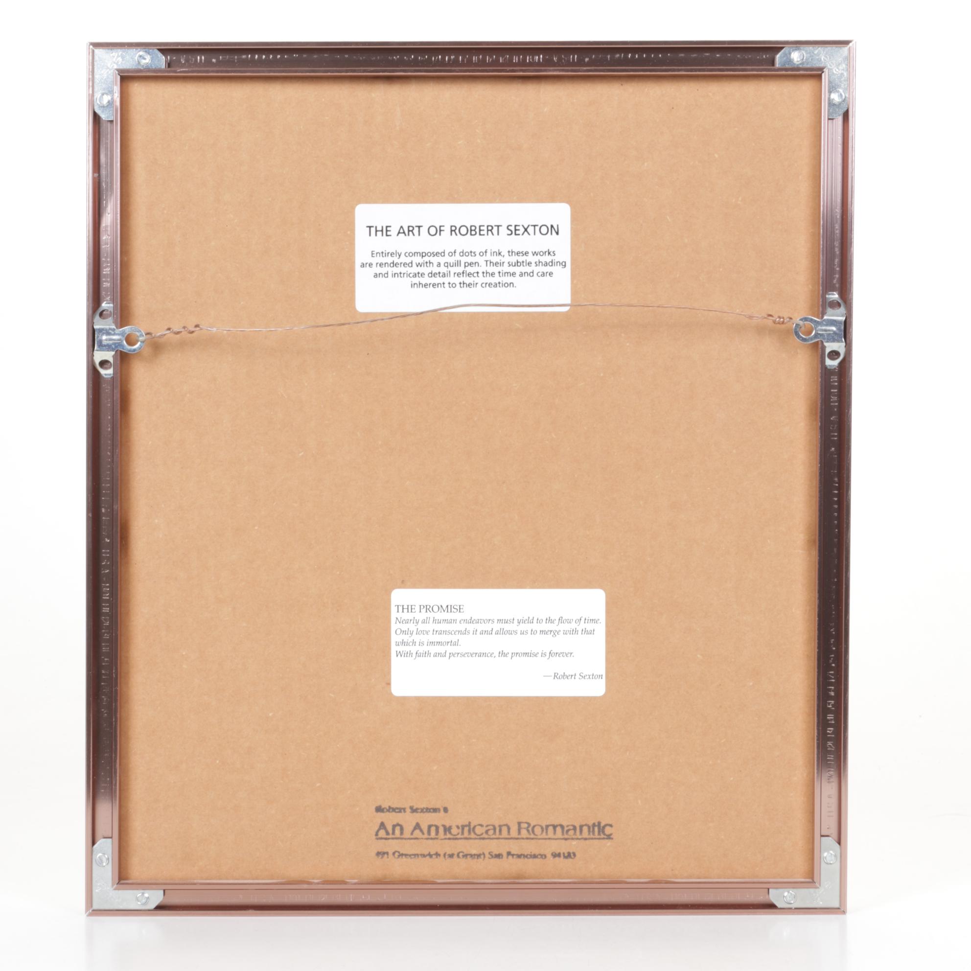 Robert Sexton Lithograph and Romantic Poem "The Promise"