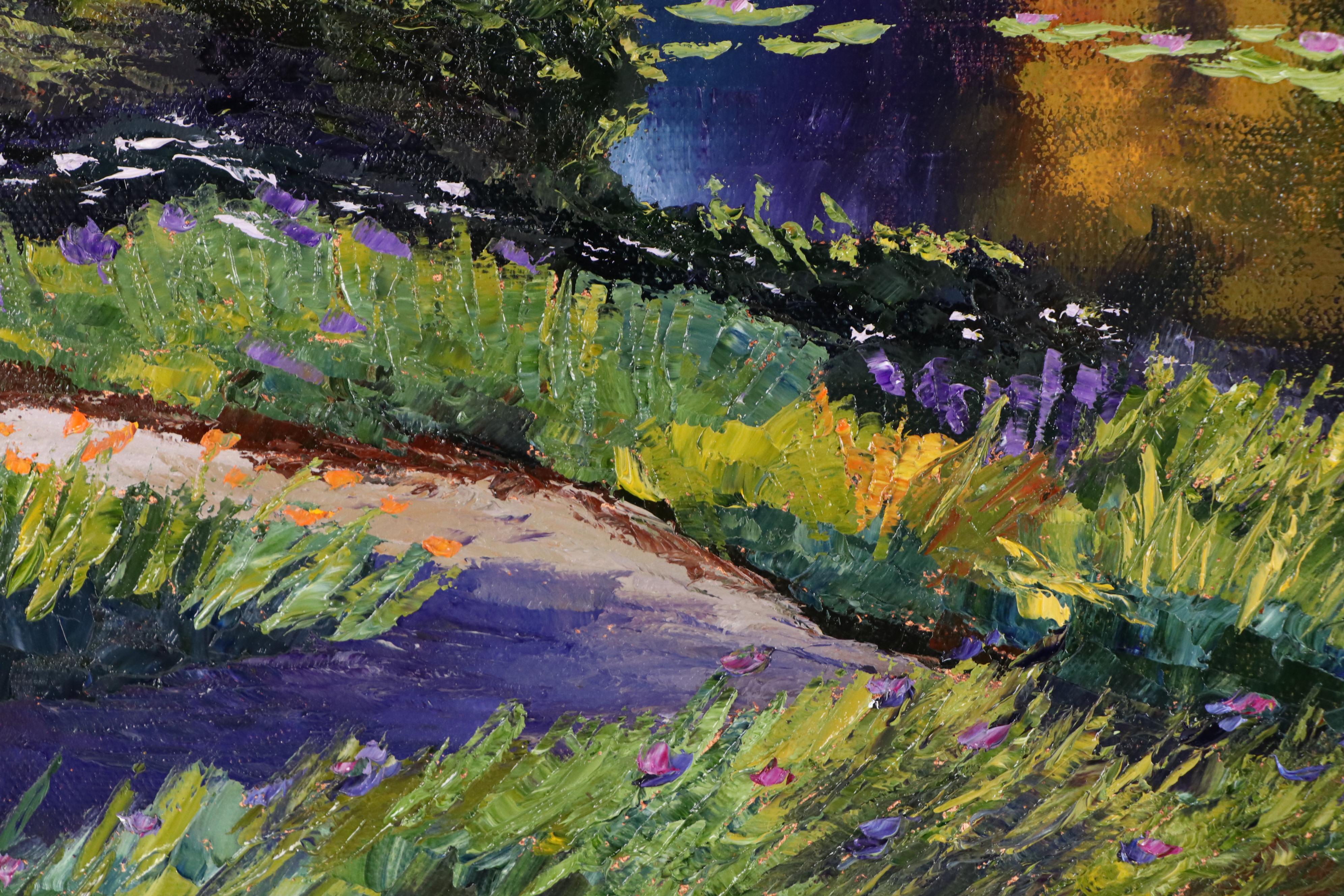 James Baldoumas Landscape Oil Painting "Pond View," 2025