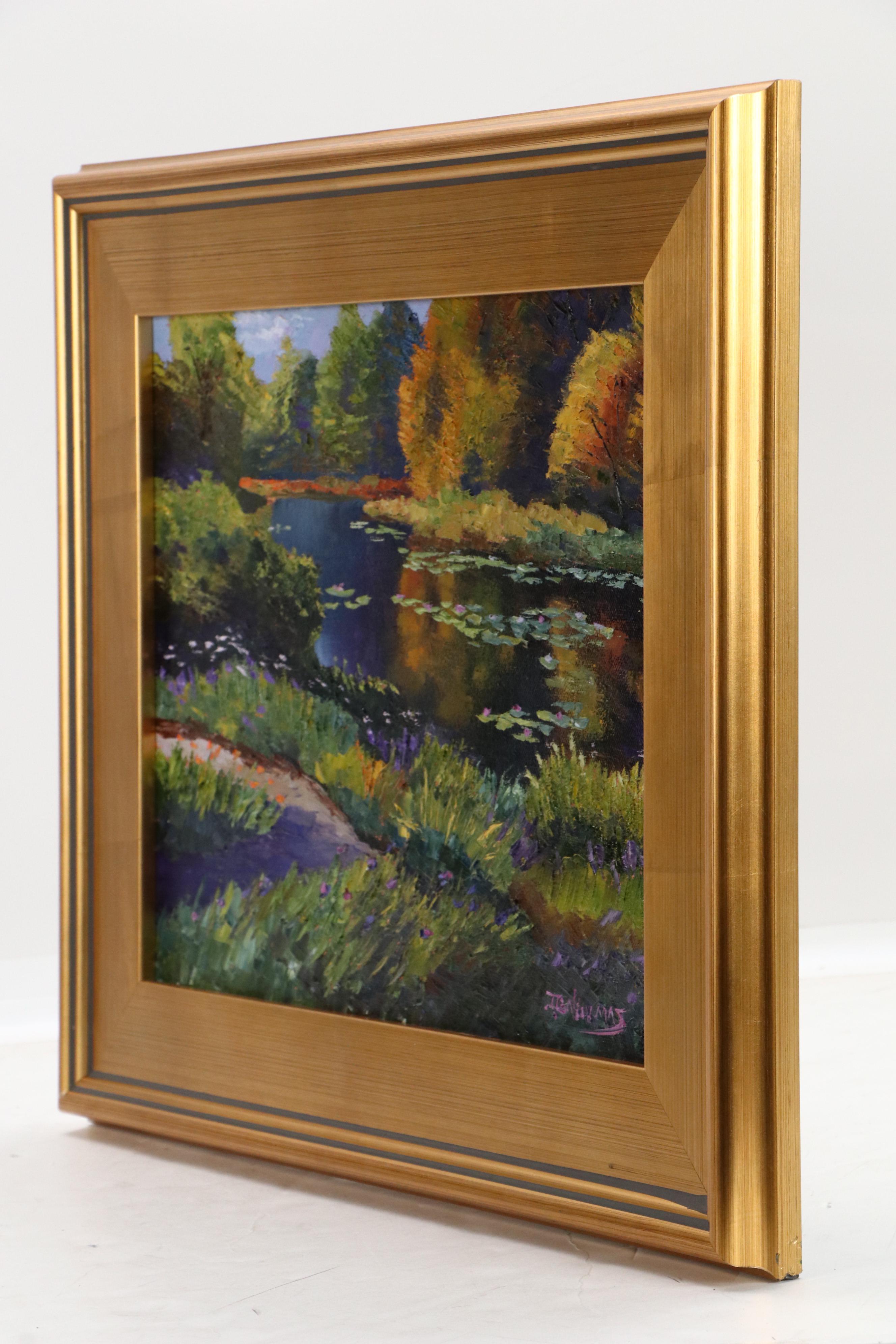 James Baldoumas Landscape Oil Painting "Pond View," 2025