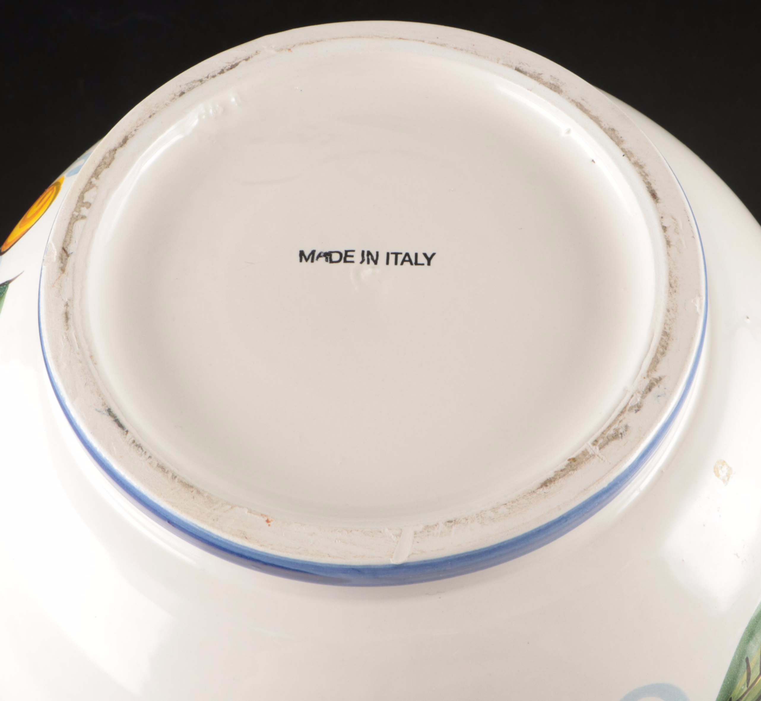 DiCamillo Baking Co Hand-Painted "Melograno Grande" Ceramic Biscotti Jar