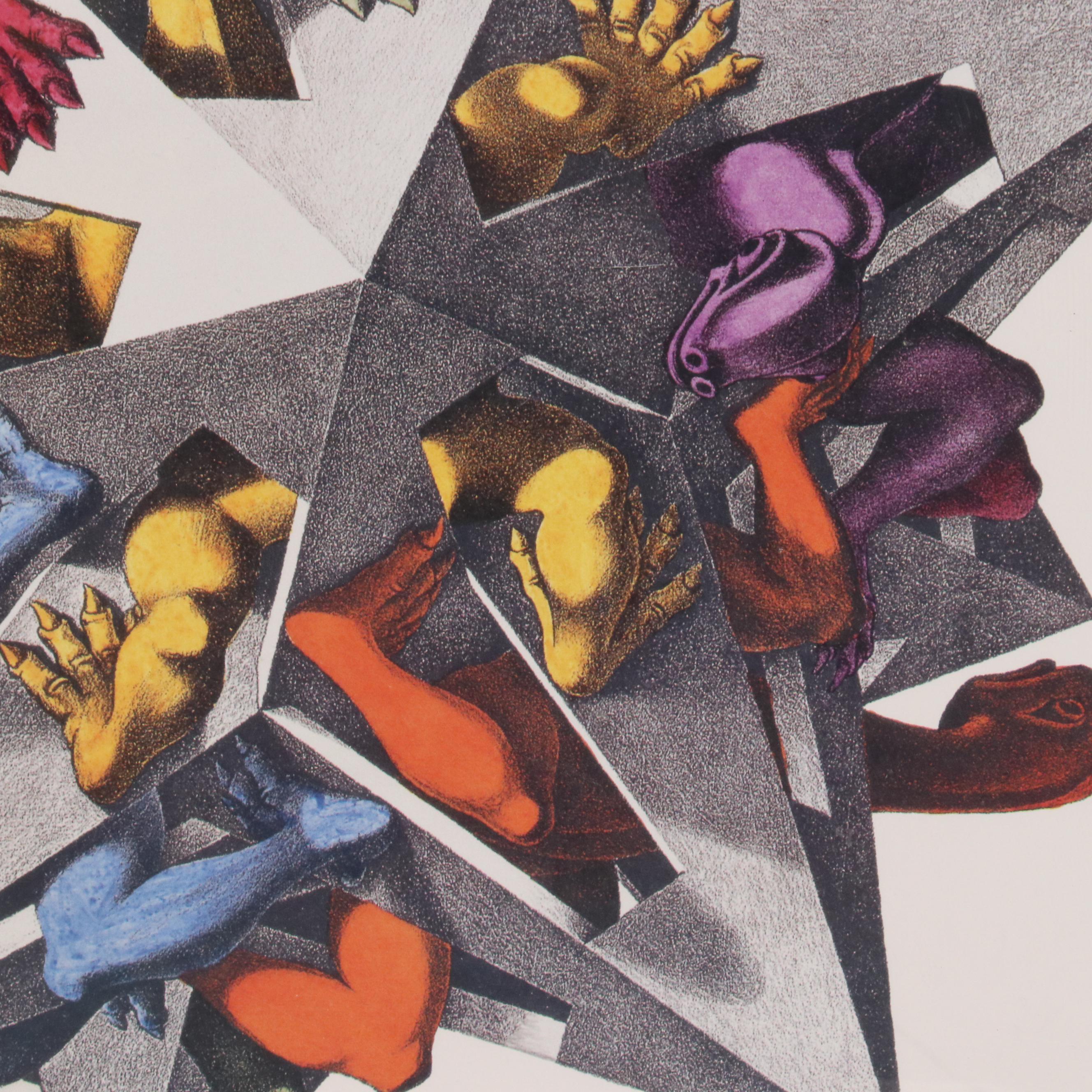 Offset Lithograph After M. C. Escher "Gravity"