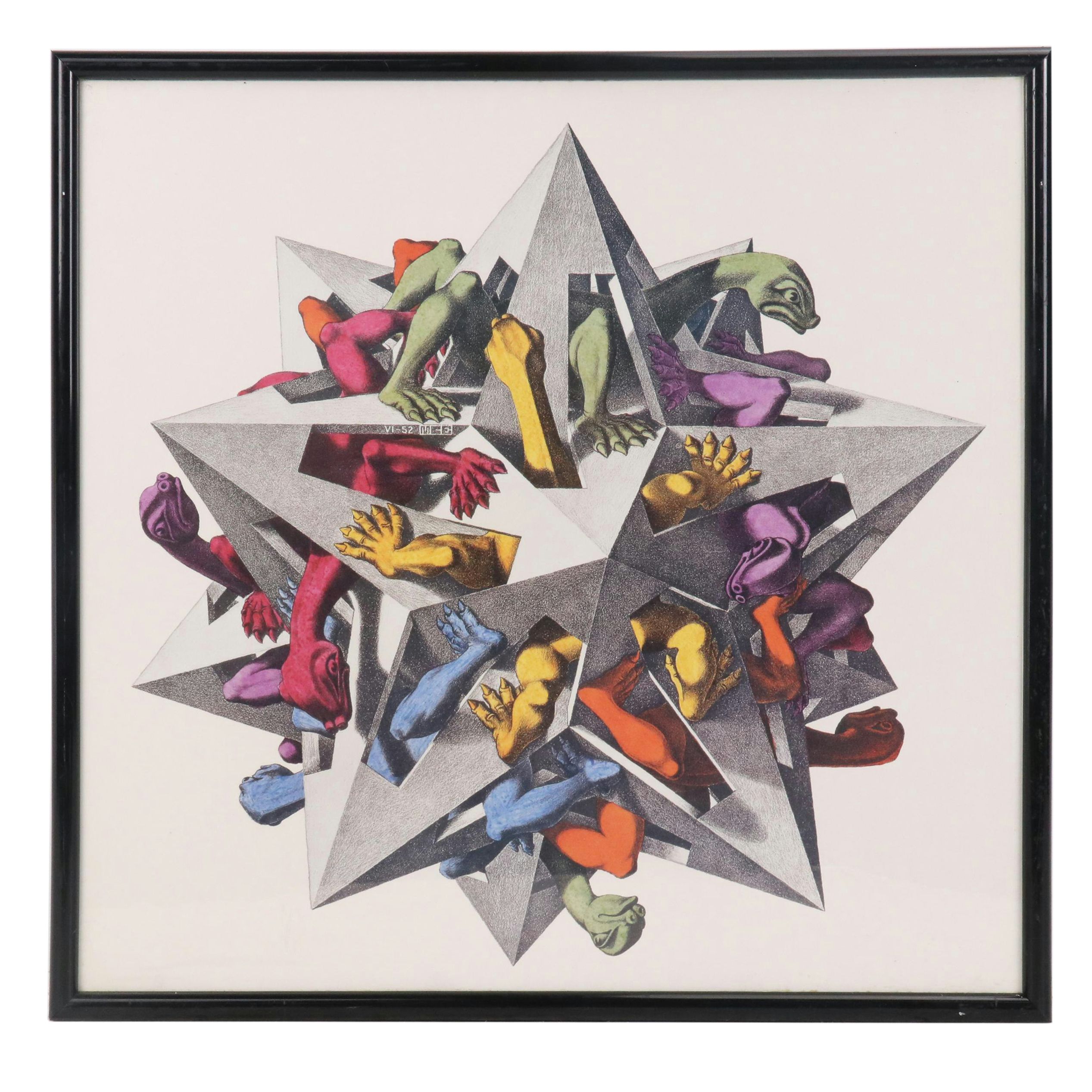 Offset Lithograph After M. C. Escher "Gravity"