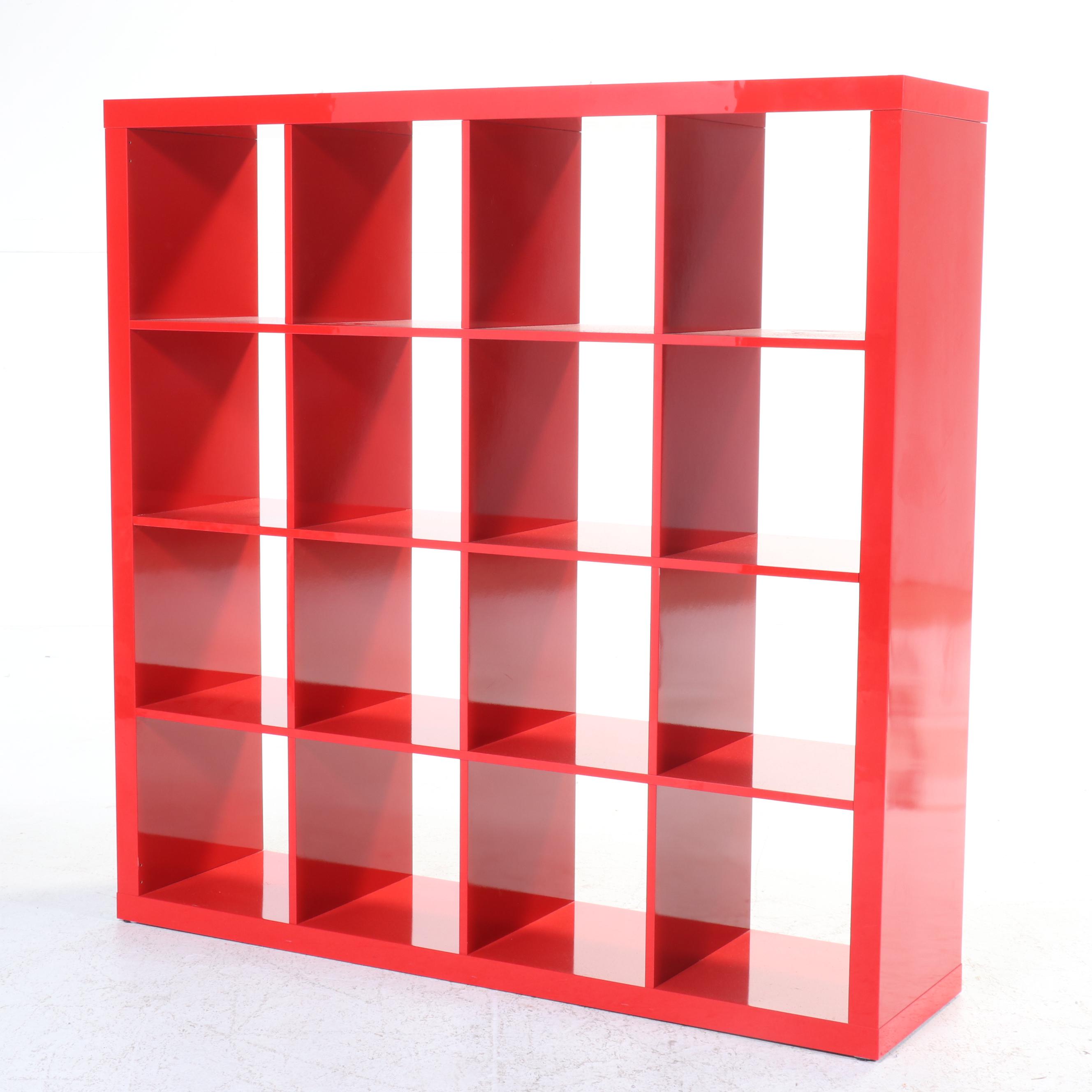 IKEA "Lack" Table with Cube Storage Shelf