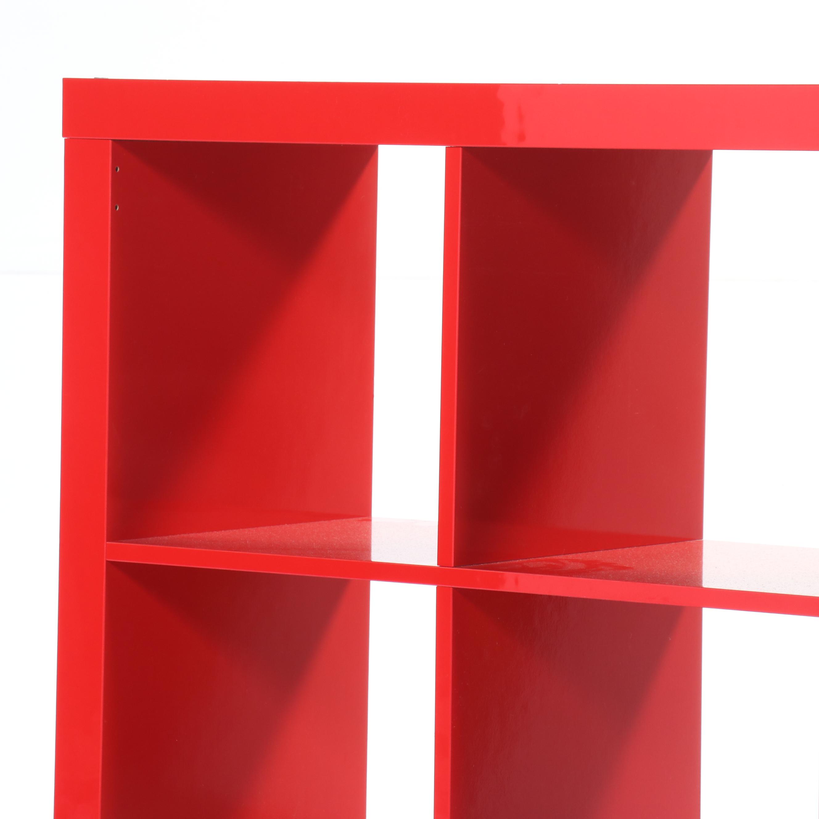 IKEA "Lack" Table with Cube Storage Shelf