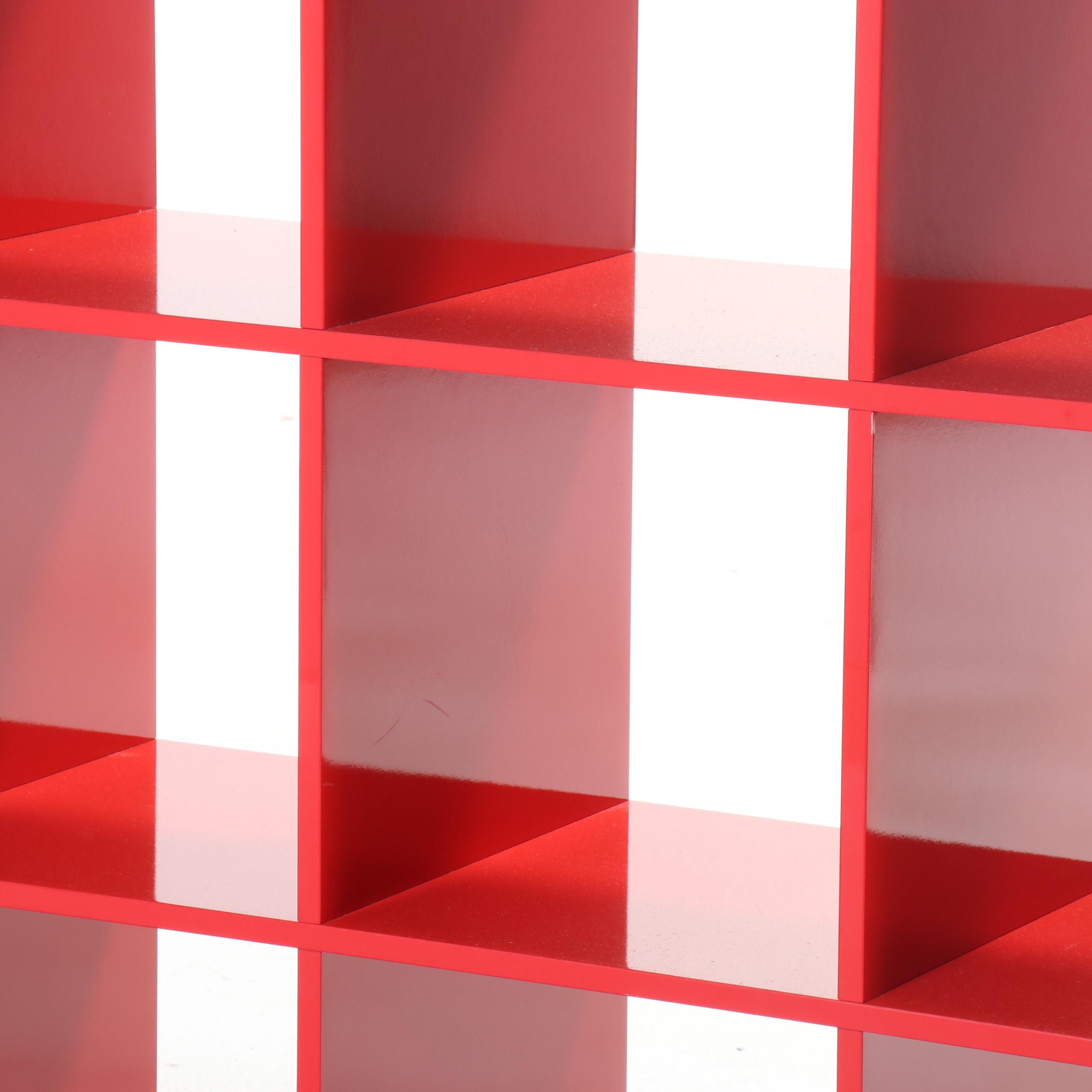 IKEA "Lack" Table with Cube Storage Shelf