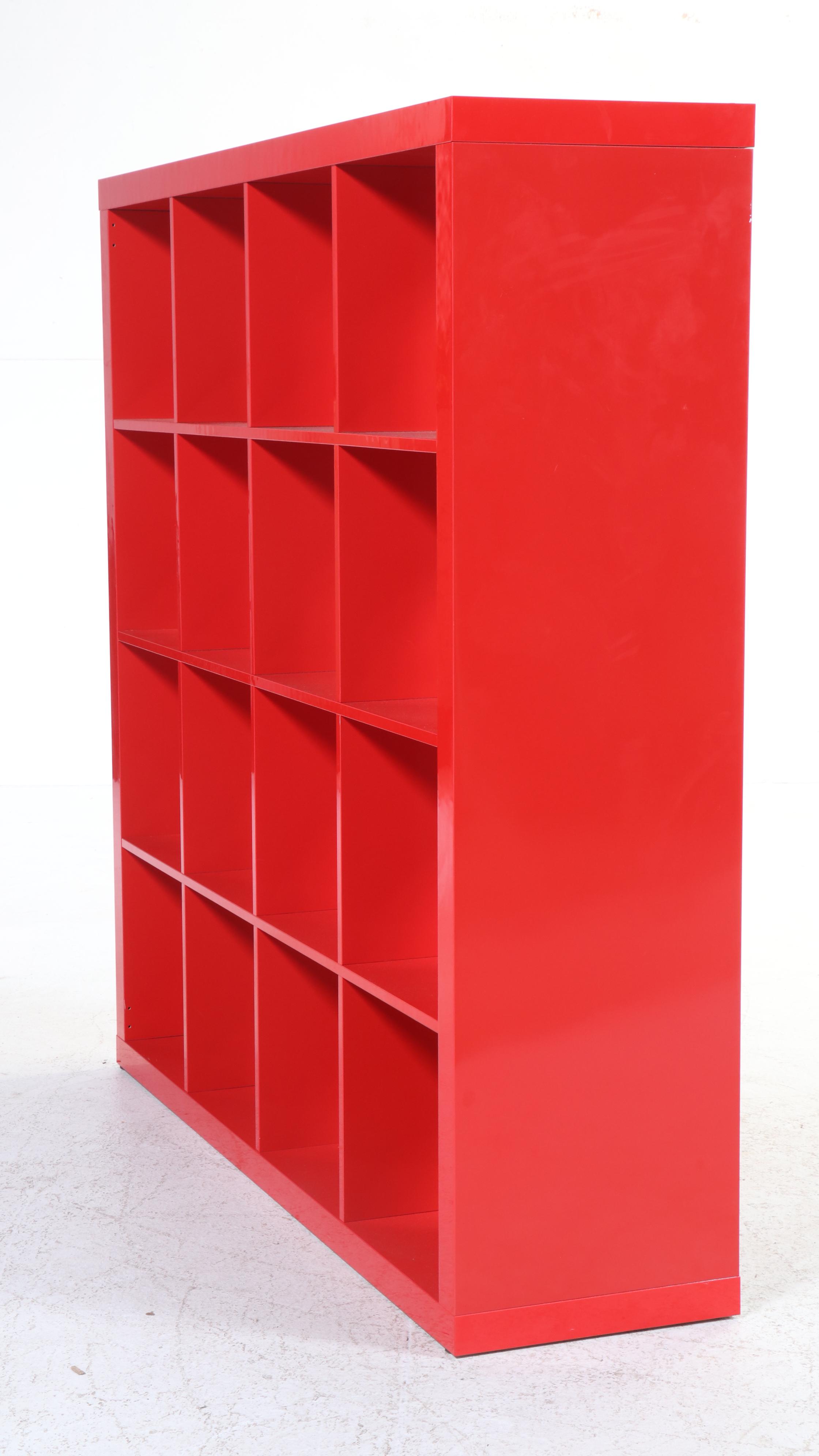 IKEA "Lack" Table with Cube Storage Shelf