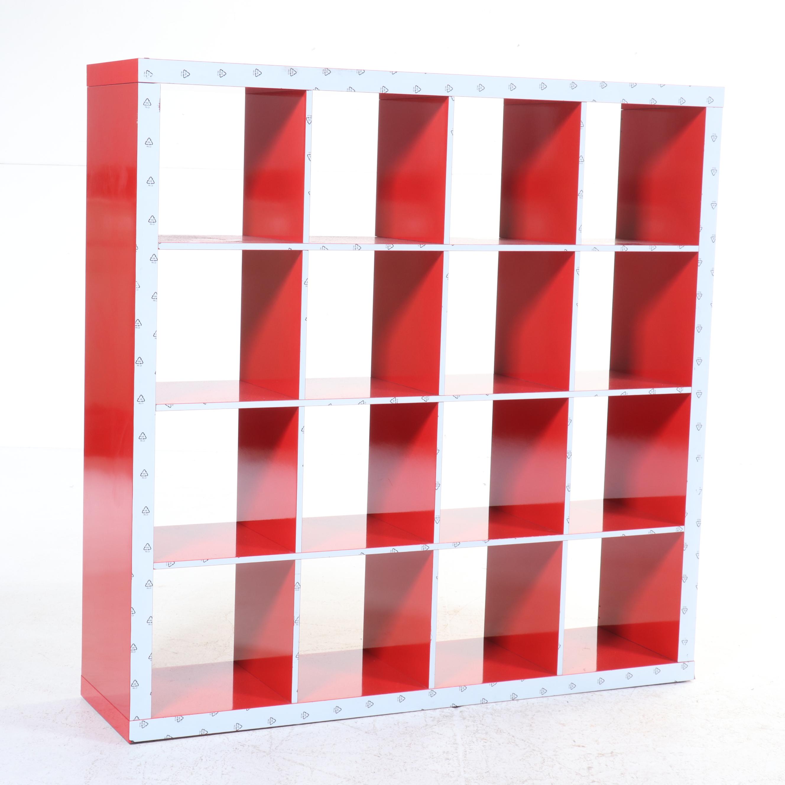 IKEA "Lack" Table with Cube Storage Shelf