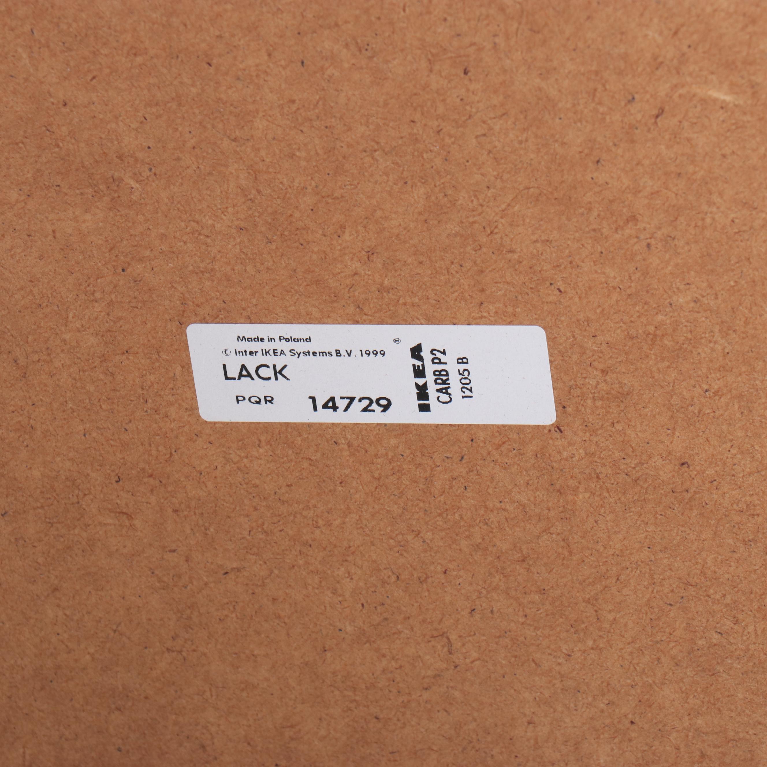 IKEA "Lack" Table with Cube Storage Shelf