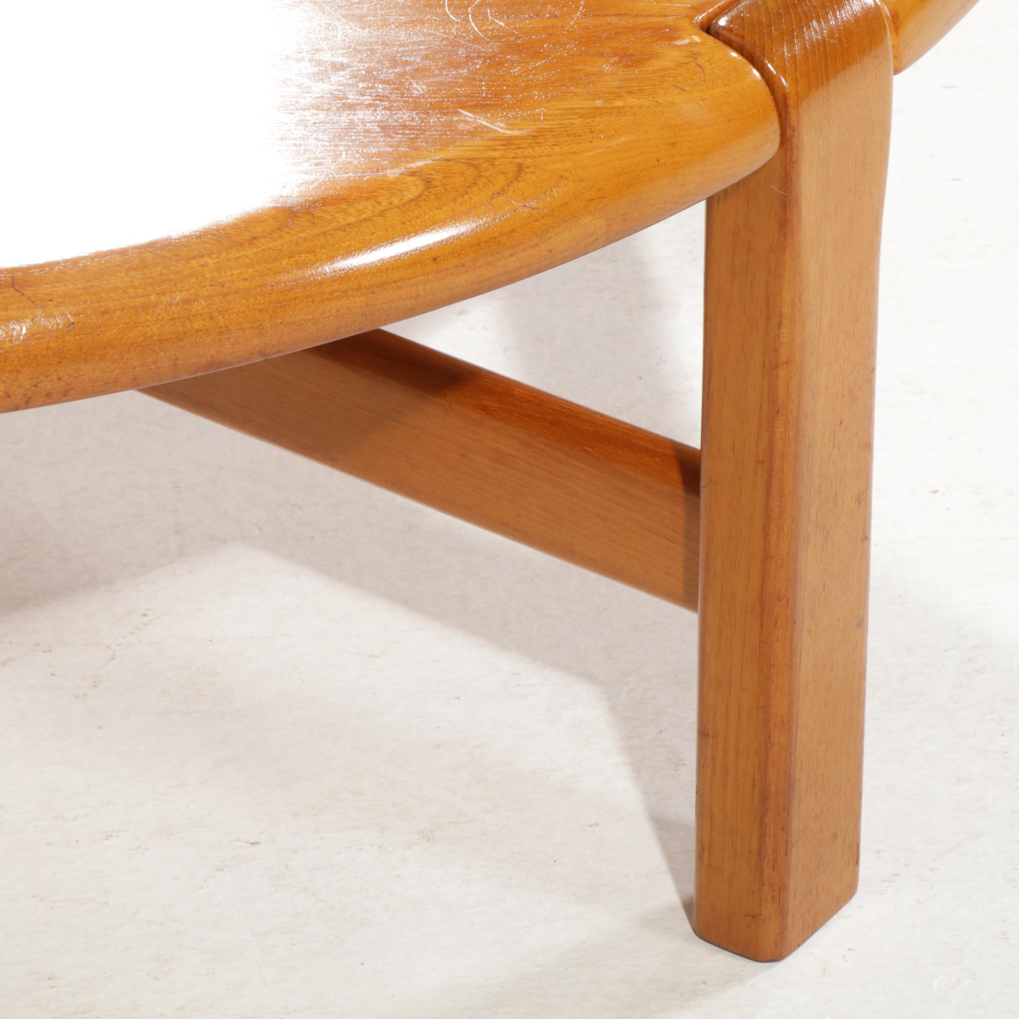 Niels Bach Danish Modern Solid Teak Round Coffee Table, Late 20th Century