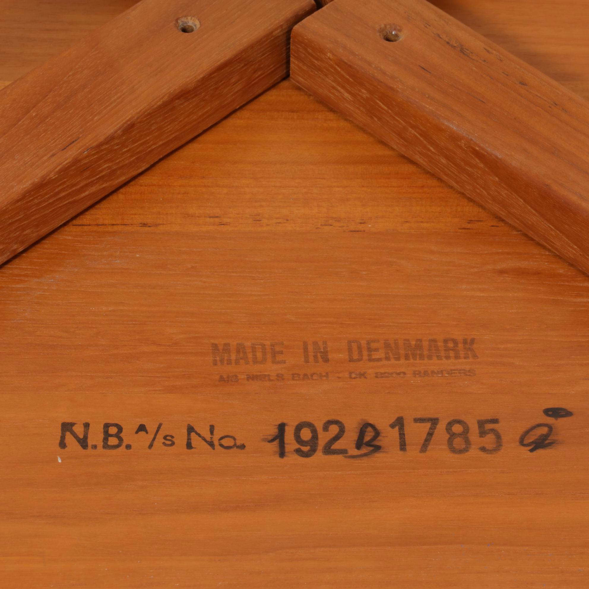 Niels Bach Danish Modern Solid Teak Round Coffee Table, Late 20th Century