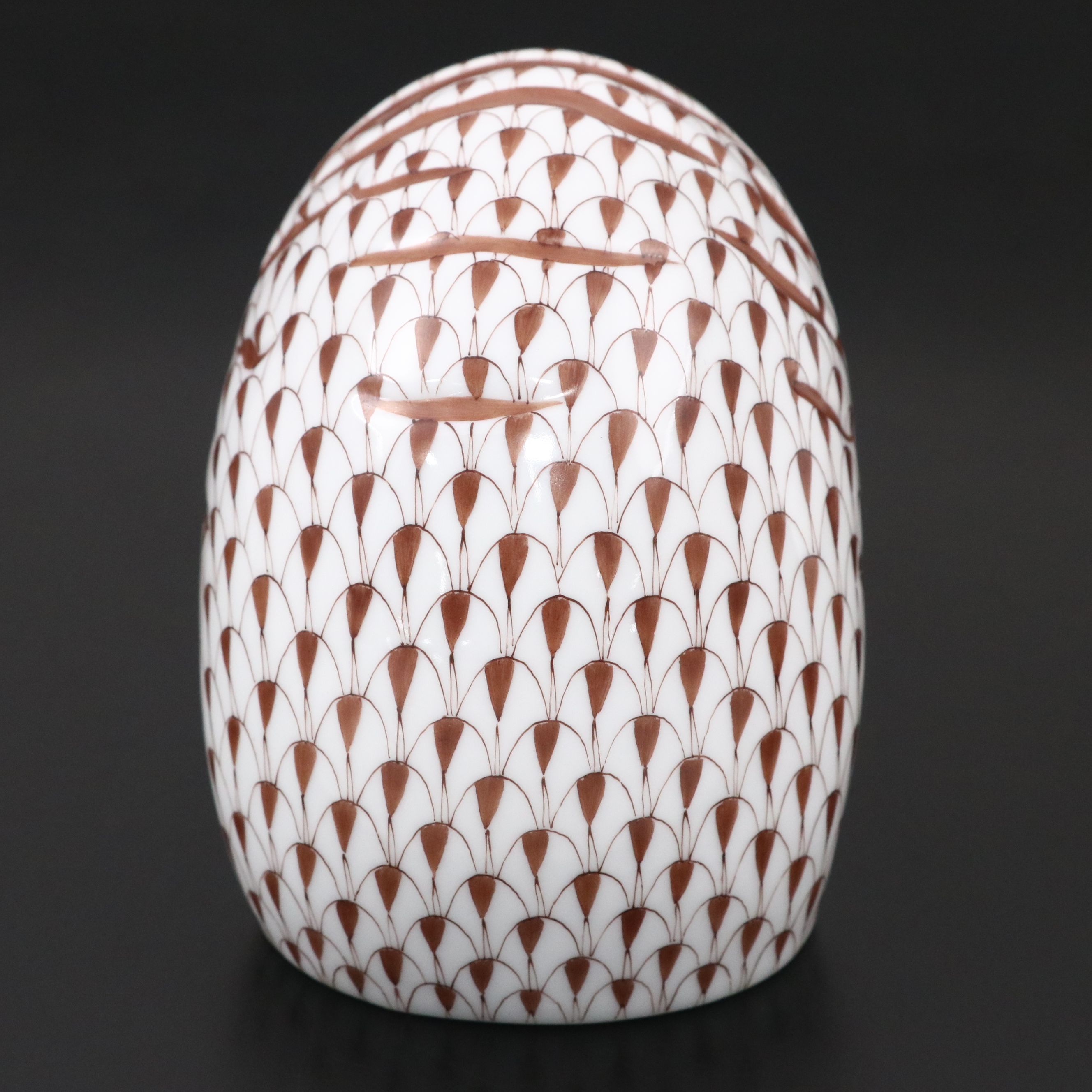 Herend "Nautilus" Chocolate and Gold Fishnet Porcelain Figurine