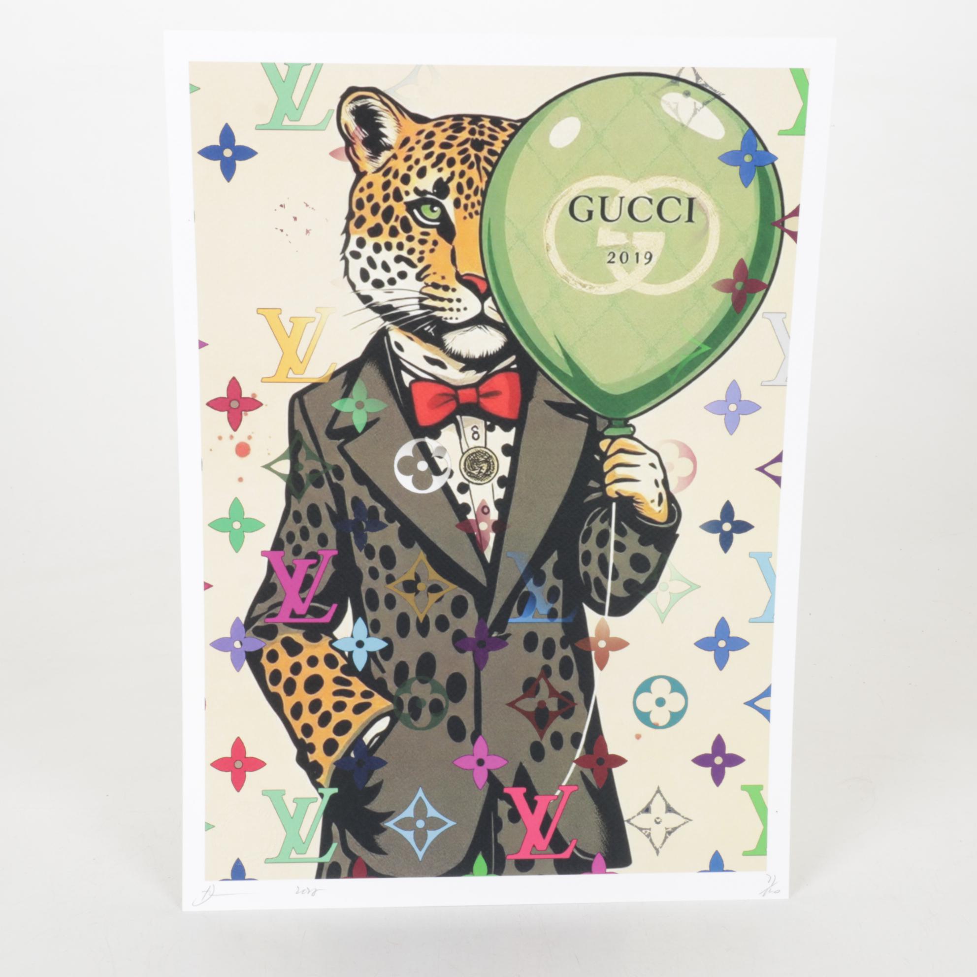 Death NYC Pop Art Homage to Gucci and Louis Vuitton Cheetah, 2025