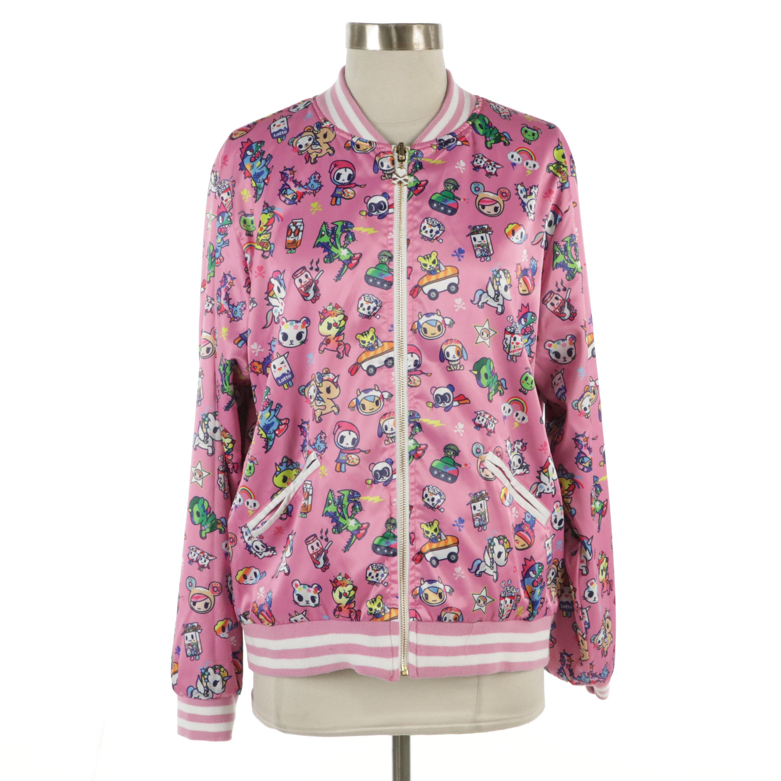 Tokidoki Reversible Varsity Jacket in Kawaii Camo Print