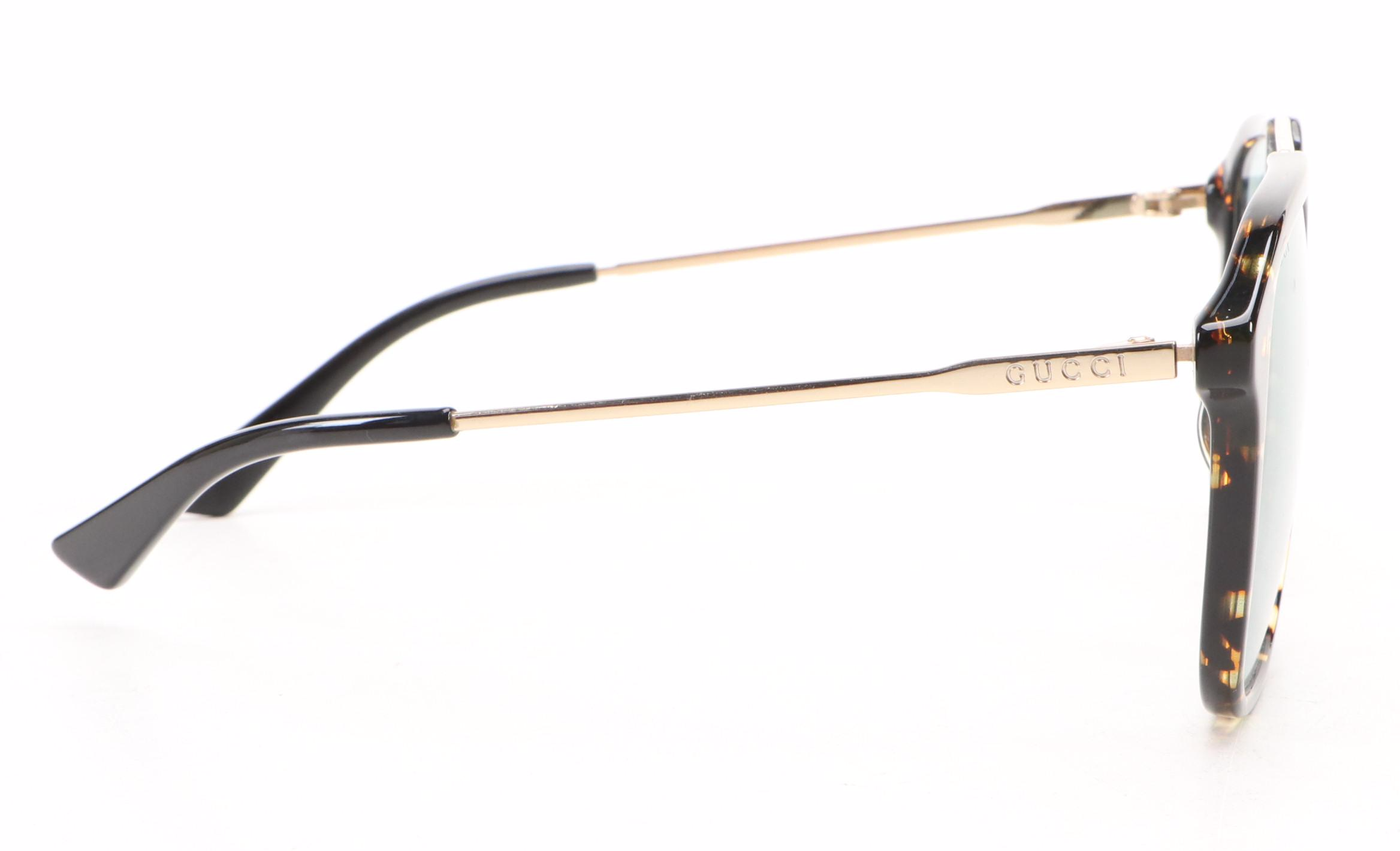 Gucci GG0321S Square Brown Havana Sunglasses with Case