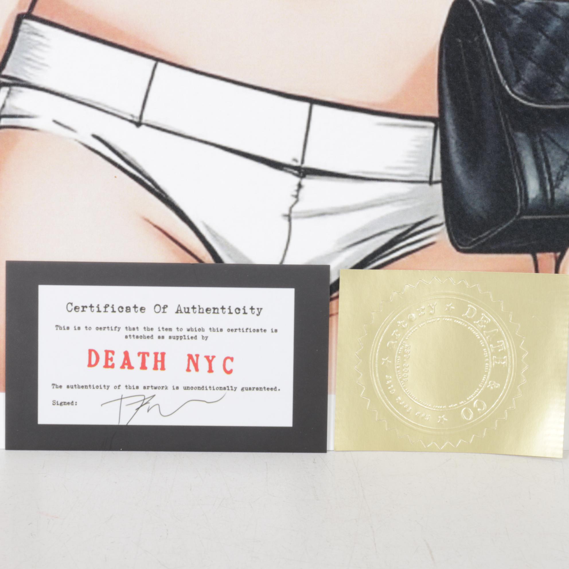 Death NYC Pop Art Digital Graphic Print Featuring Louis Vuitton & Chanel, 2025