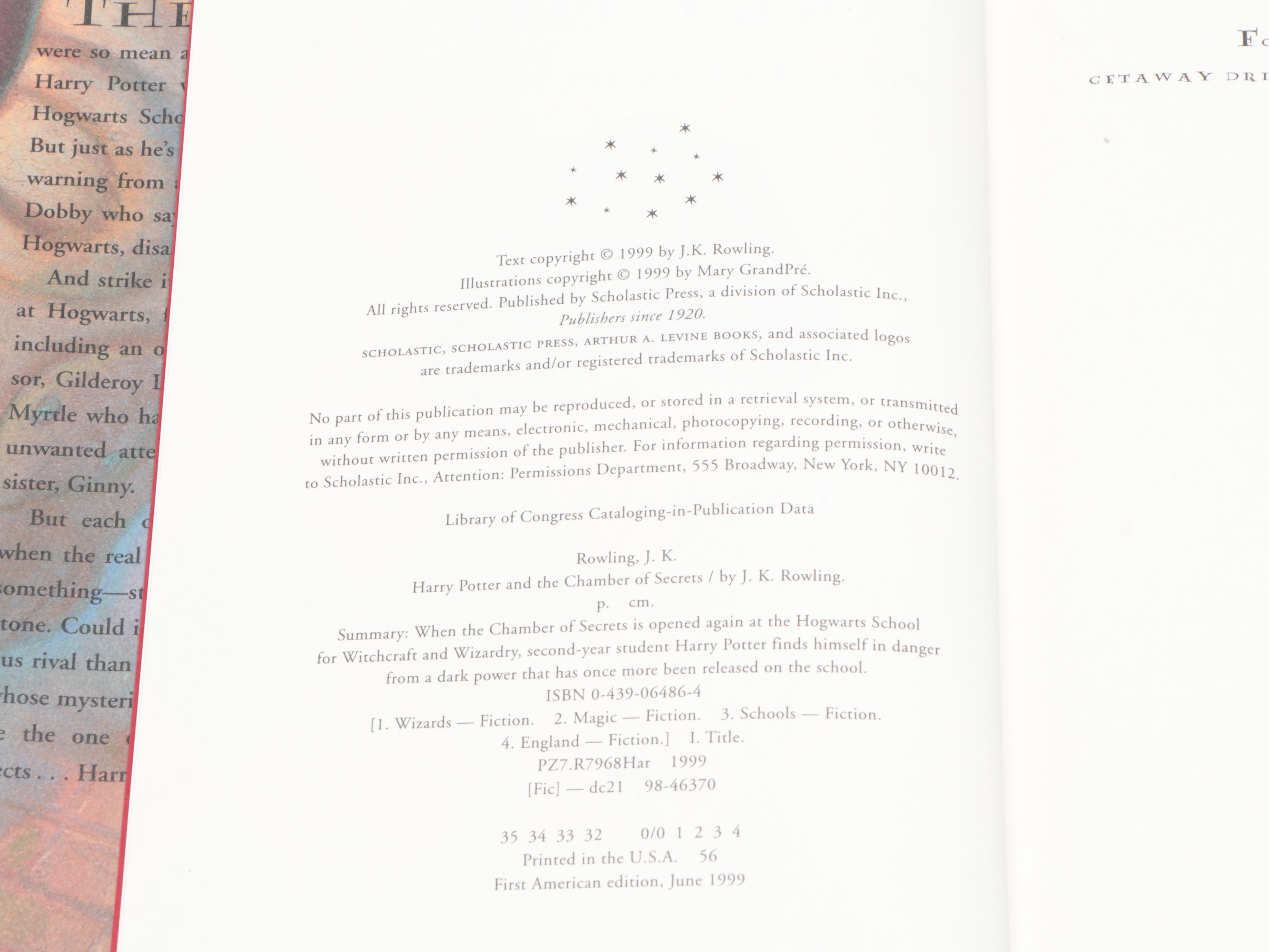 First American Edition "Harry Potter" Complete Series with "The Cursed Child"