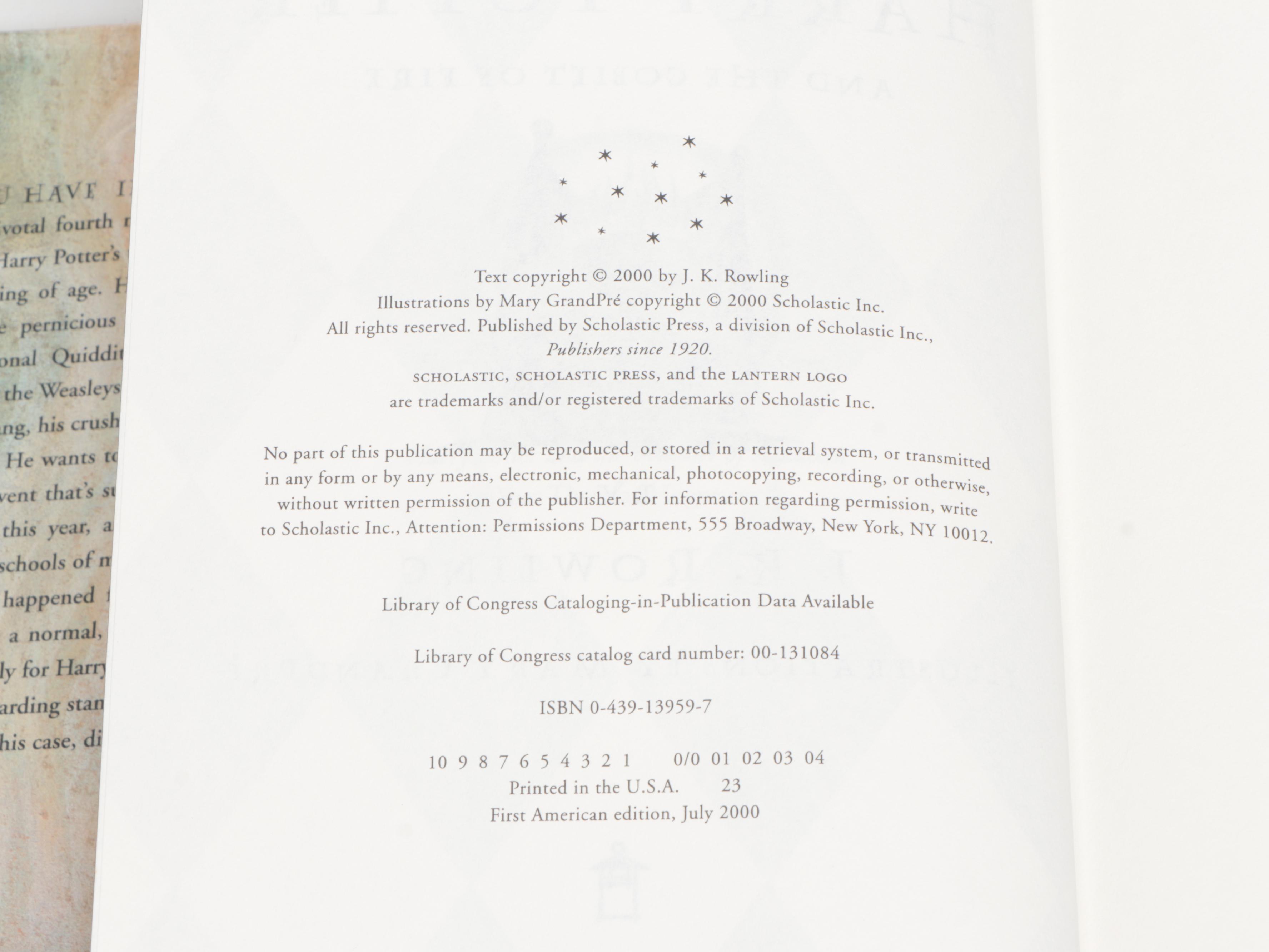 First American Edition "Harry Potter" Complete Series with "The Cursed Child"