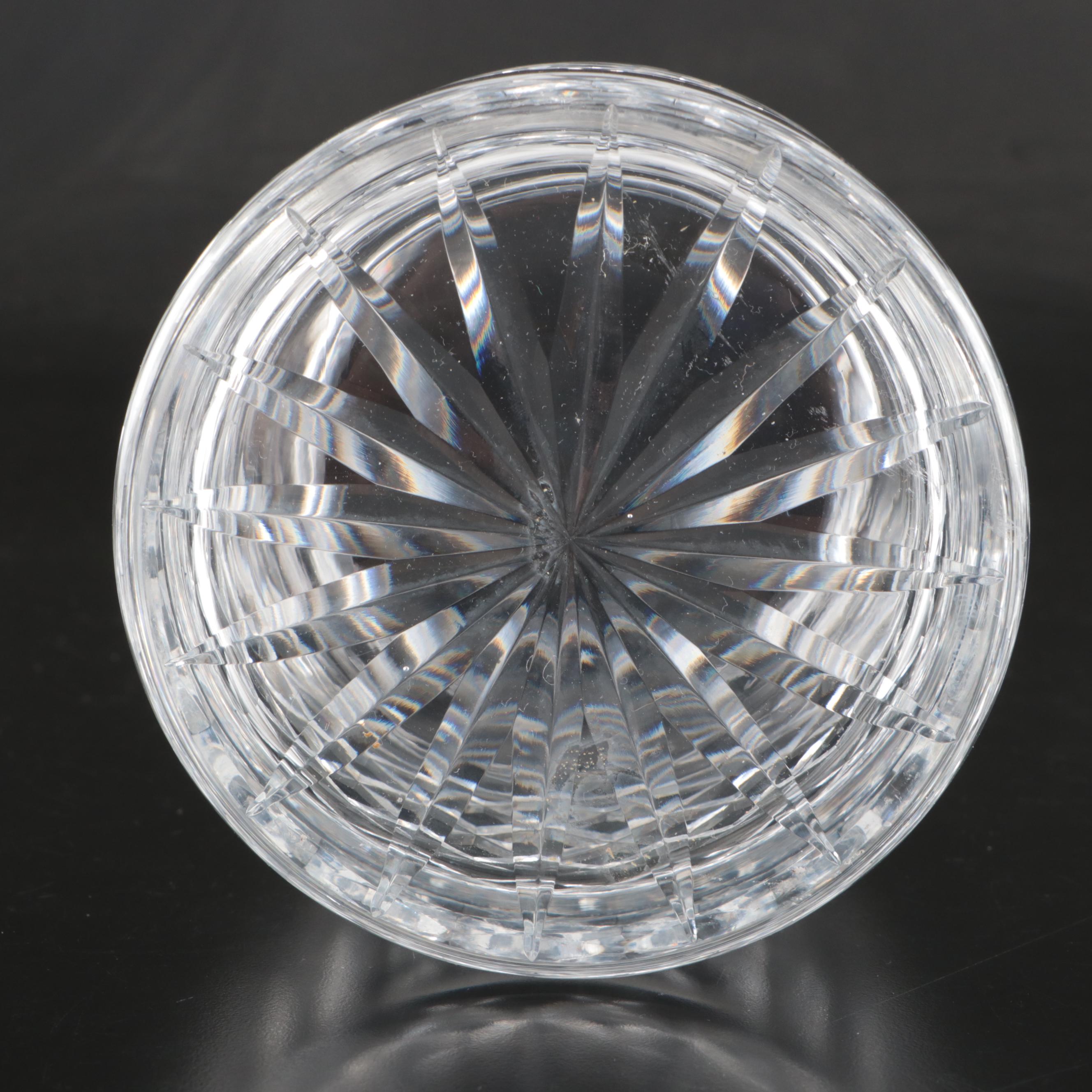 Waterford Crystal "Glandore" Biscuit Barrel, Mid to Late 20th Century