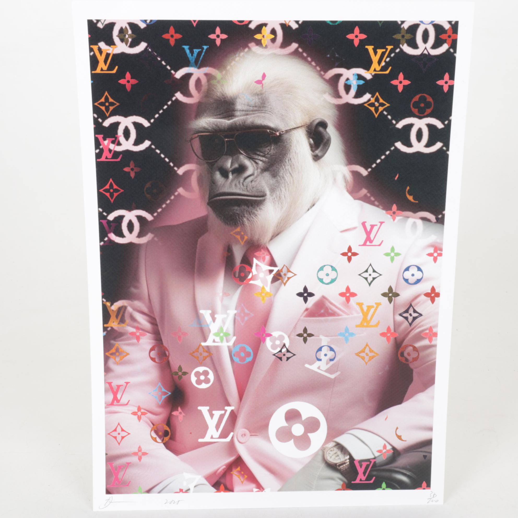 Death NYC Pop Art Digital Graphic Print Featuring Louis Vuitton & Chanel, 2025