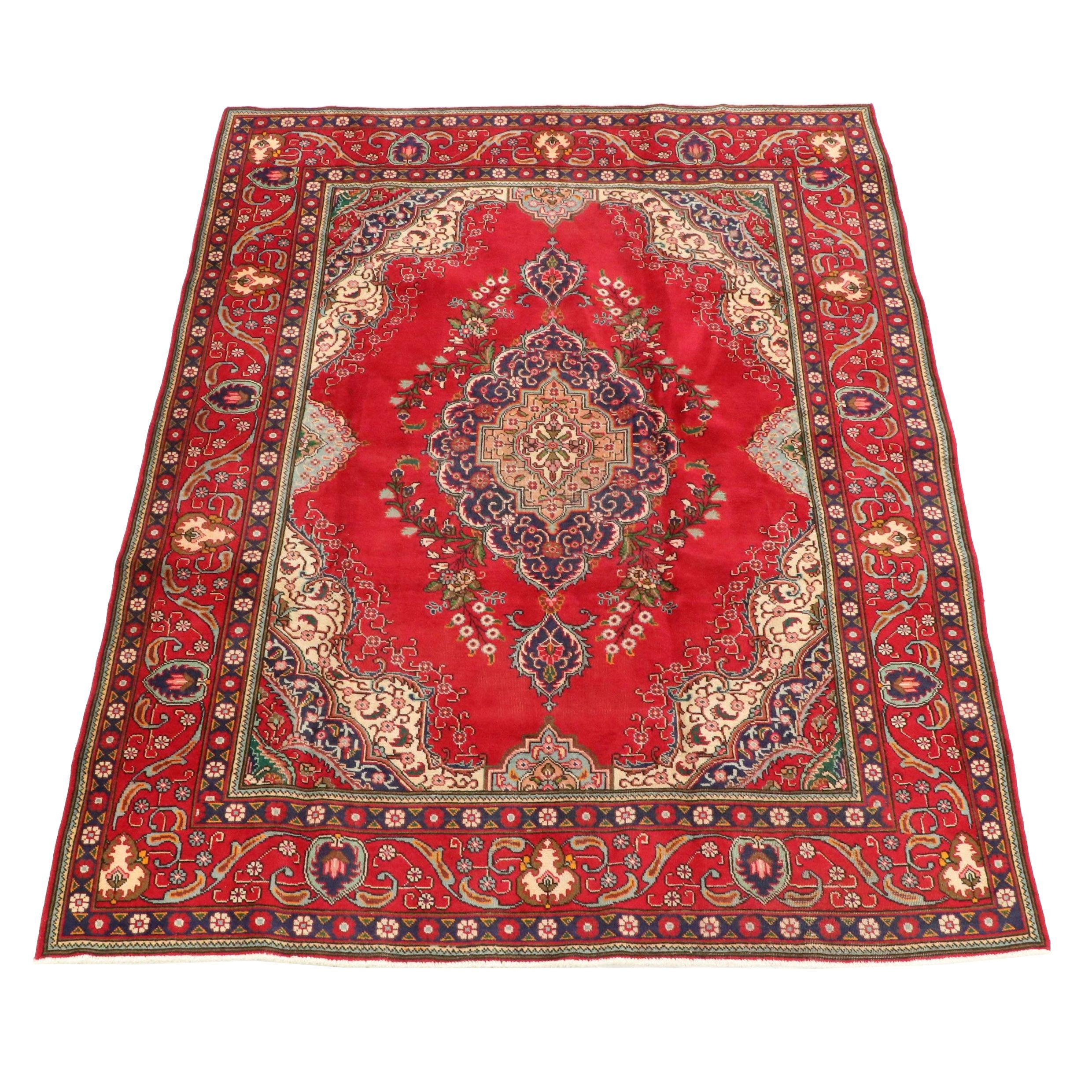 7'11 x 10'7 Hand-Knotted Persian Tabriz Area Rug