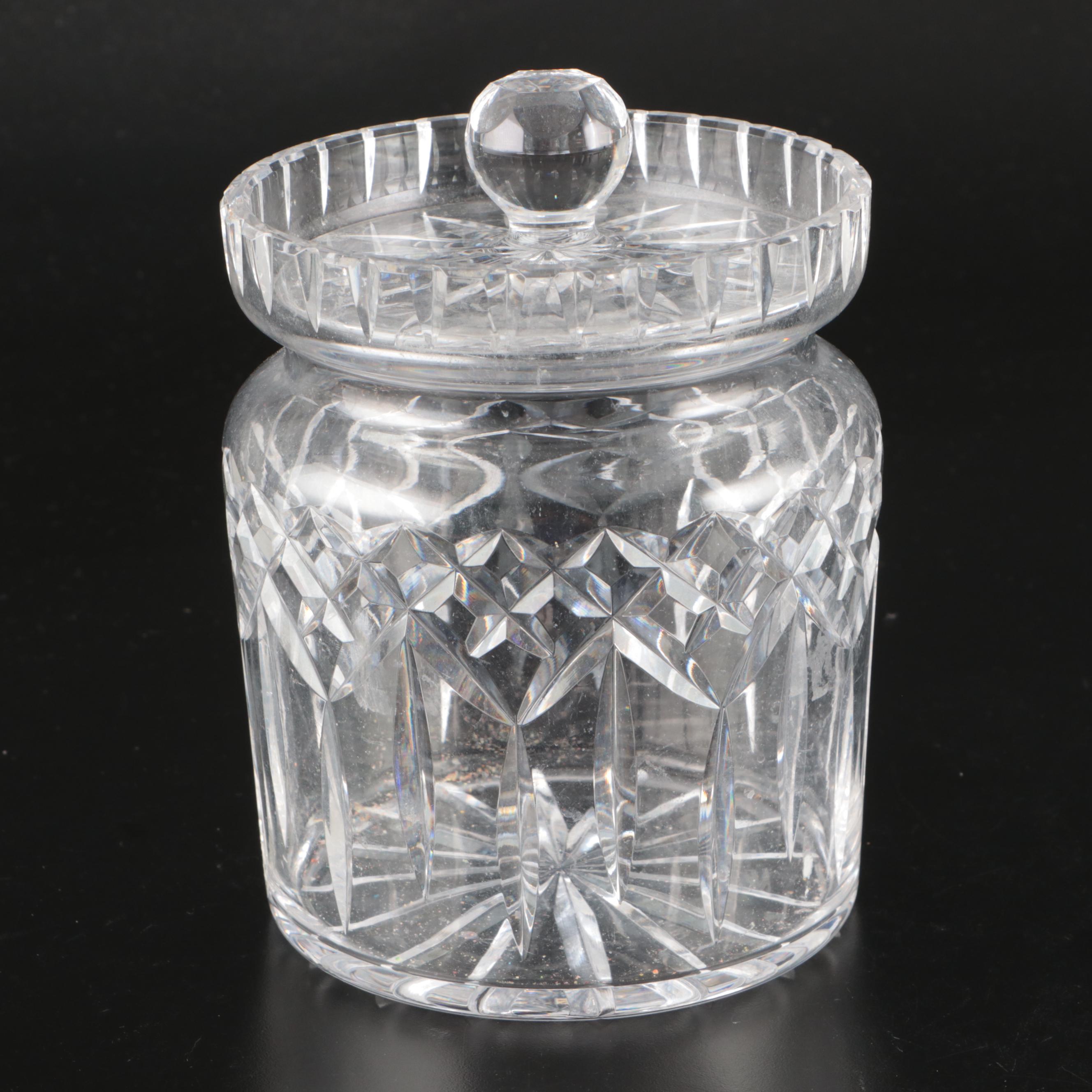 Waterford Crystal "Lismore" Biscuit Barrel and Lid