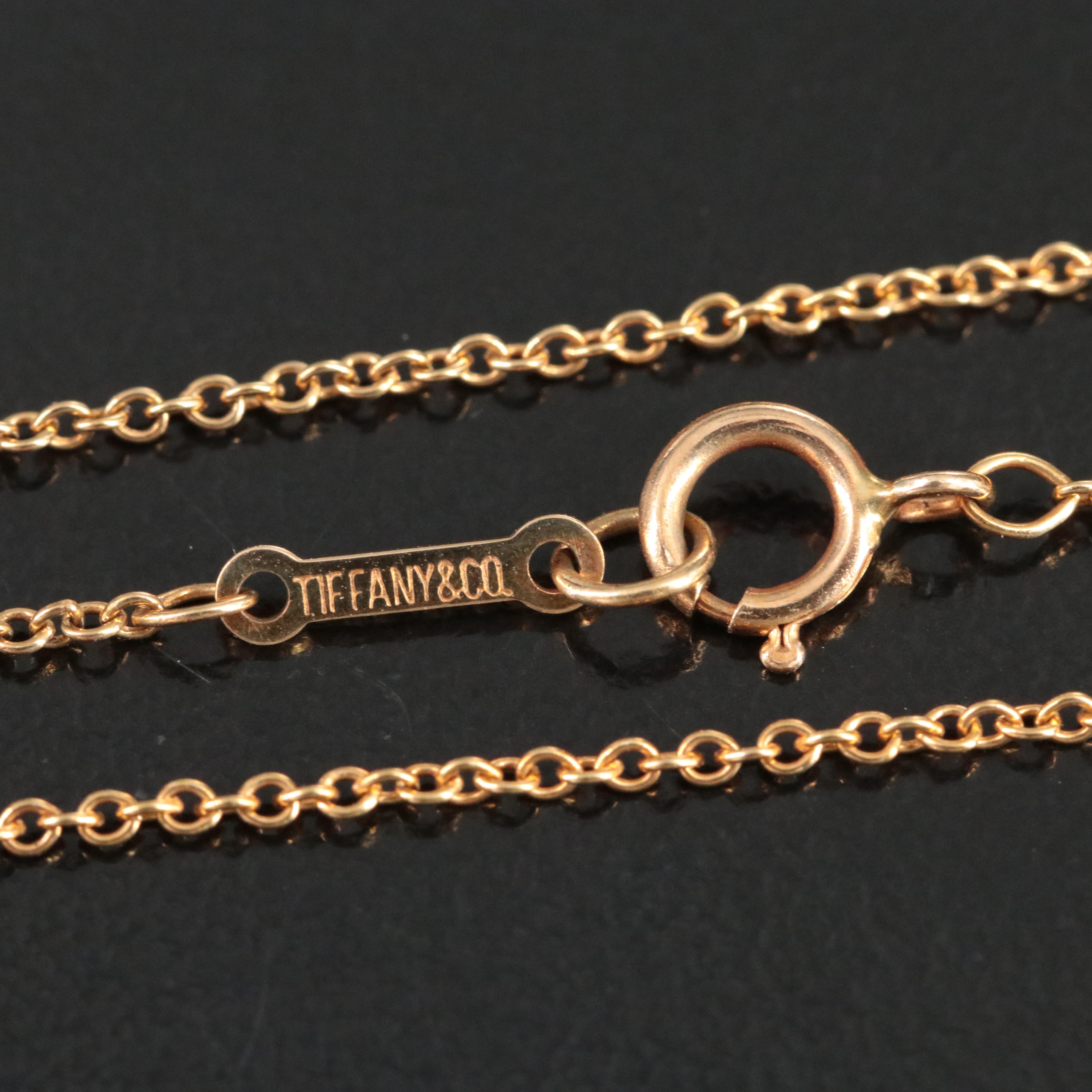 Elsa Peretti for Tiffany & Co. Hugs 18K Oval Links Necklace