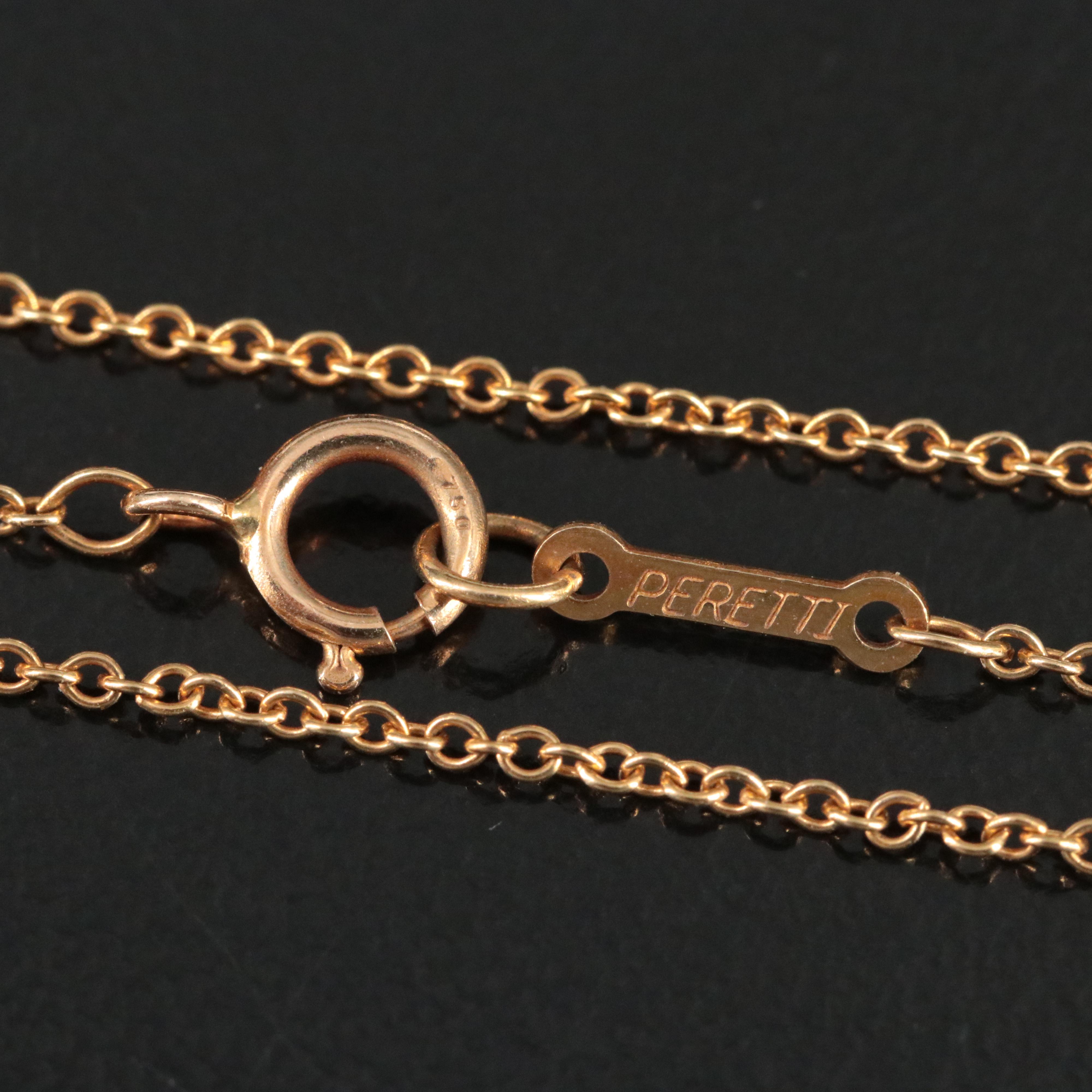 Elsa Peretti for Tiffany & Co. Hugs 18K Oval Links Necklace