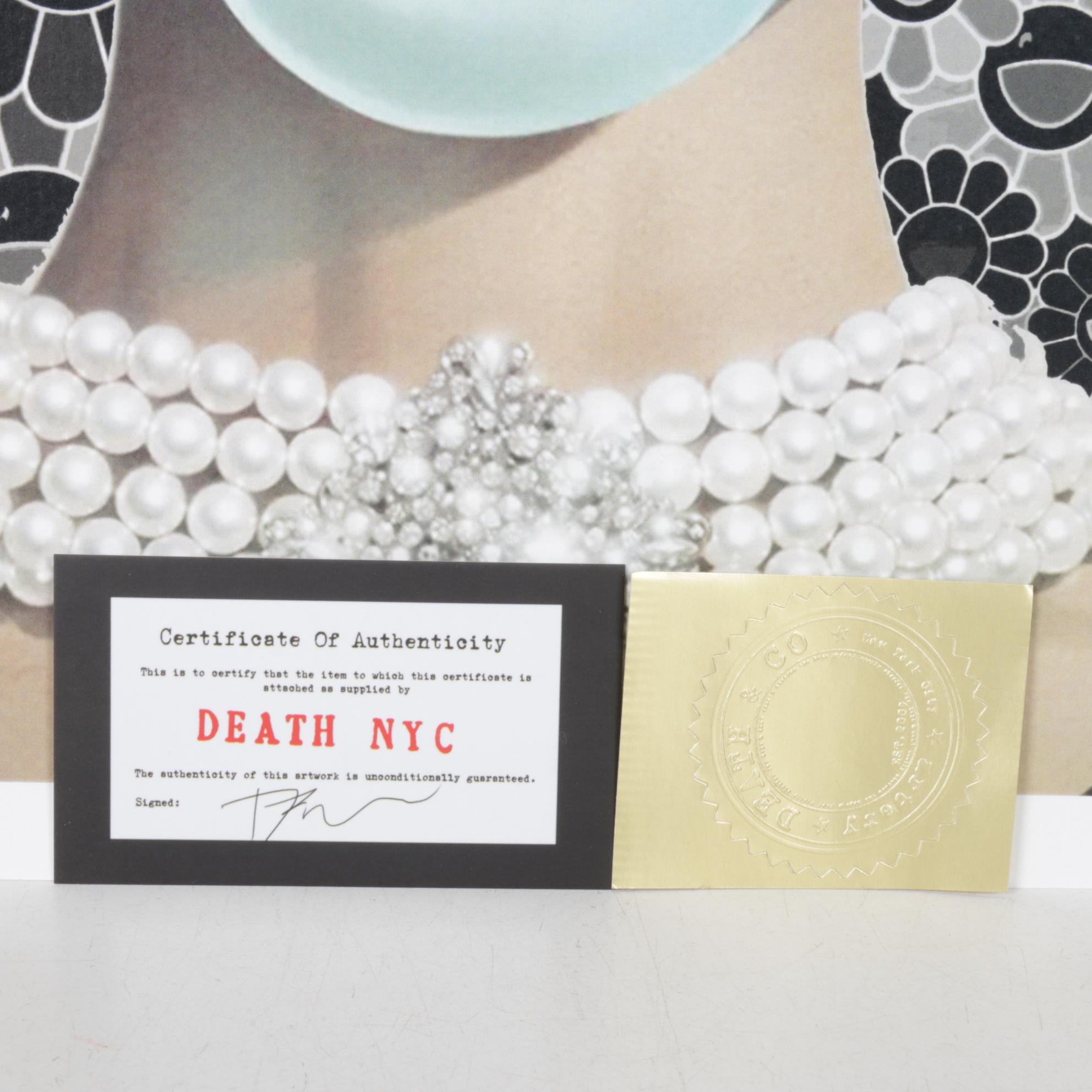 Death NYC Pop Art Digital Graphic Print Featuring Audrey Hepburn & Murakami