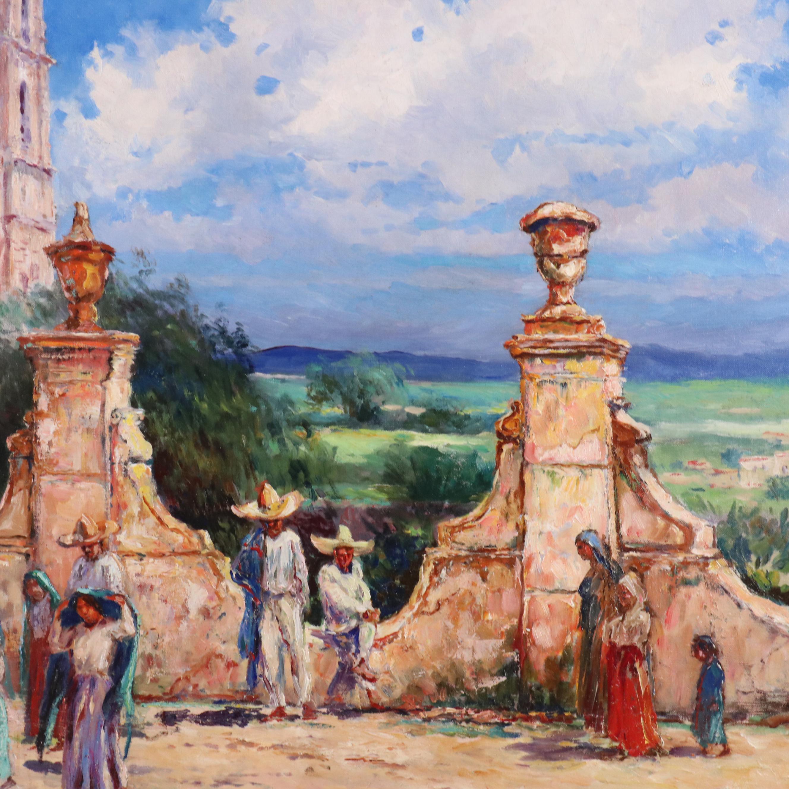 Paul Ashbrook Oil Painting of Tepotzotlán Landscape