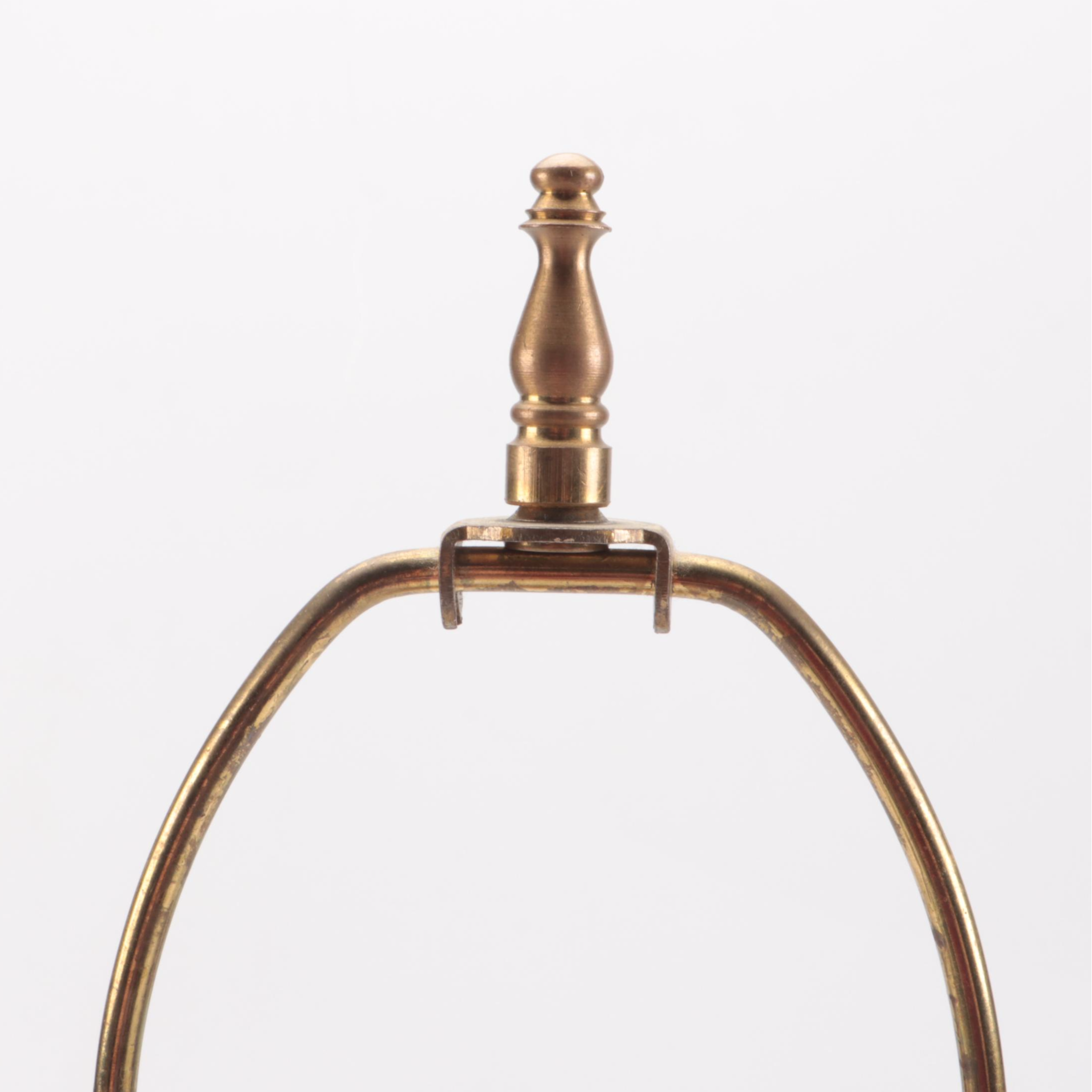 Victorian Brass Oil Banquet Lamp, Adapted 20th Century