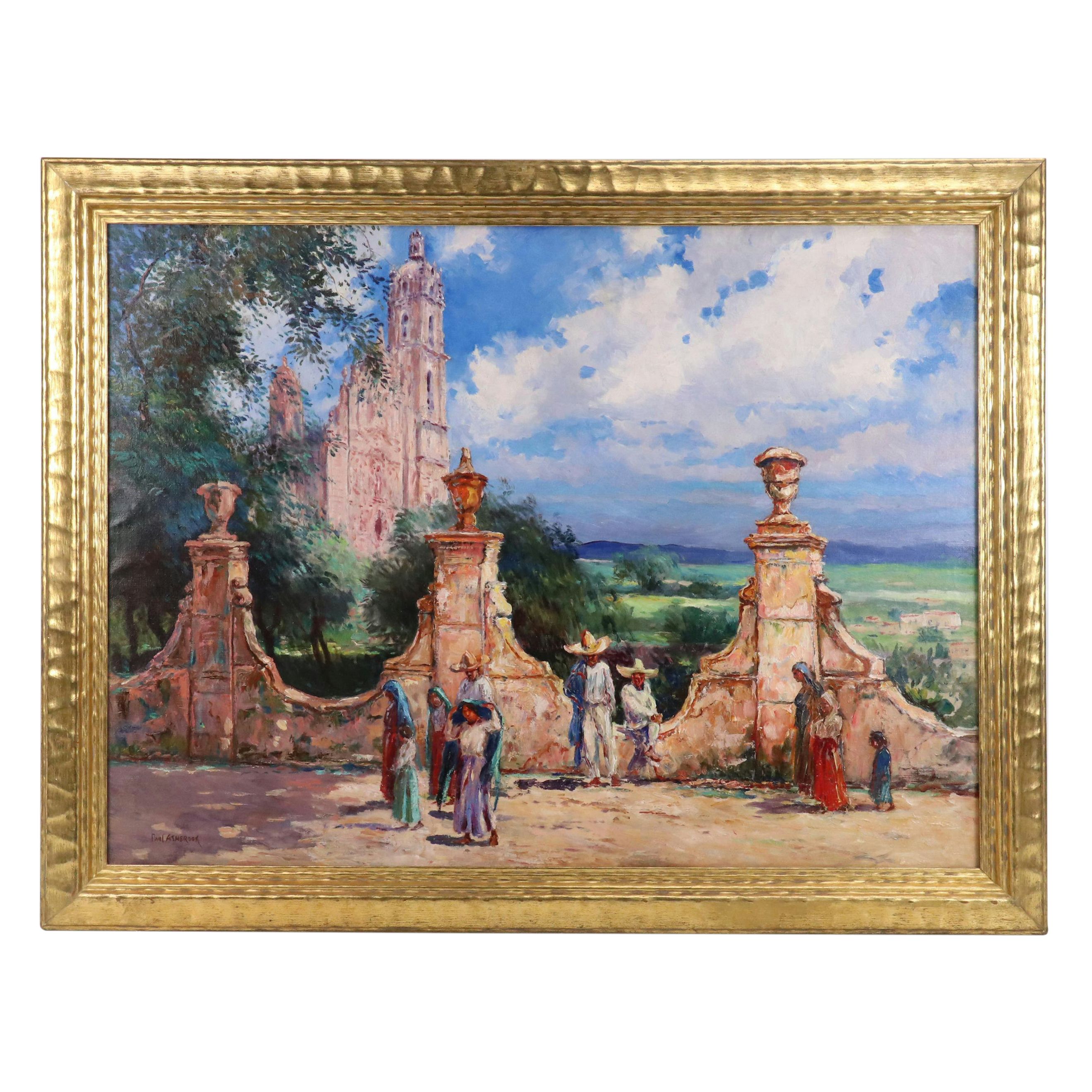 Paul Ashbrook Oil Painting of Tepotzotlán Landscape