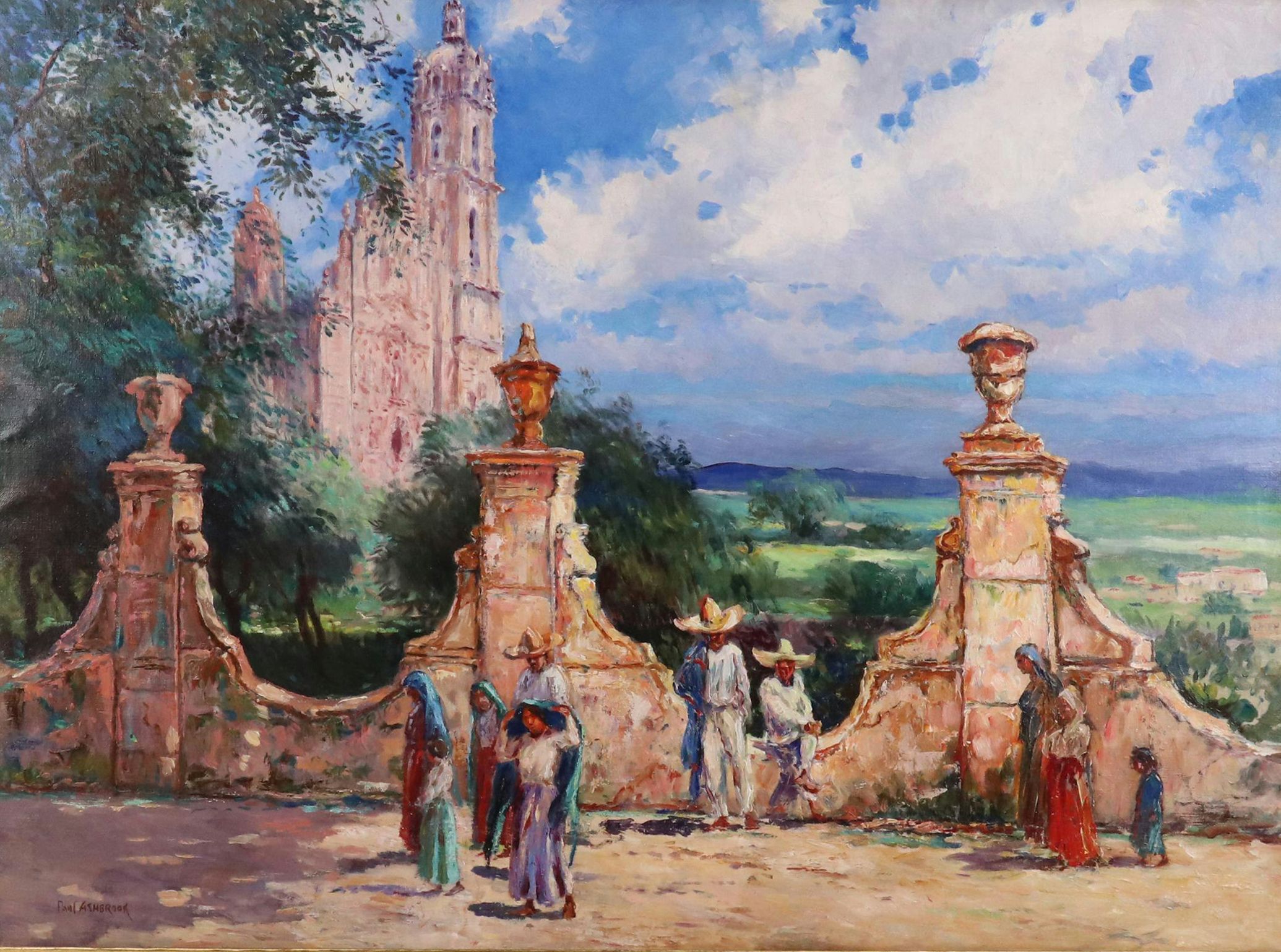 Paul Ashbrook Oil Painting of Tepotzotlán Landscape