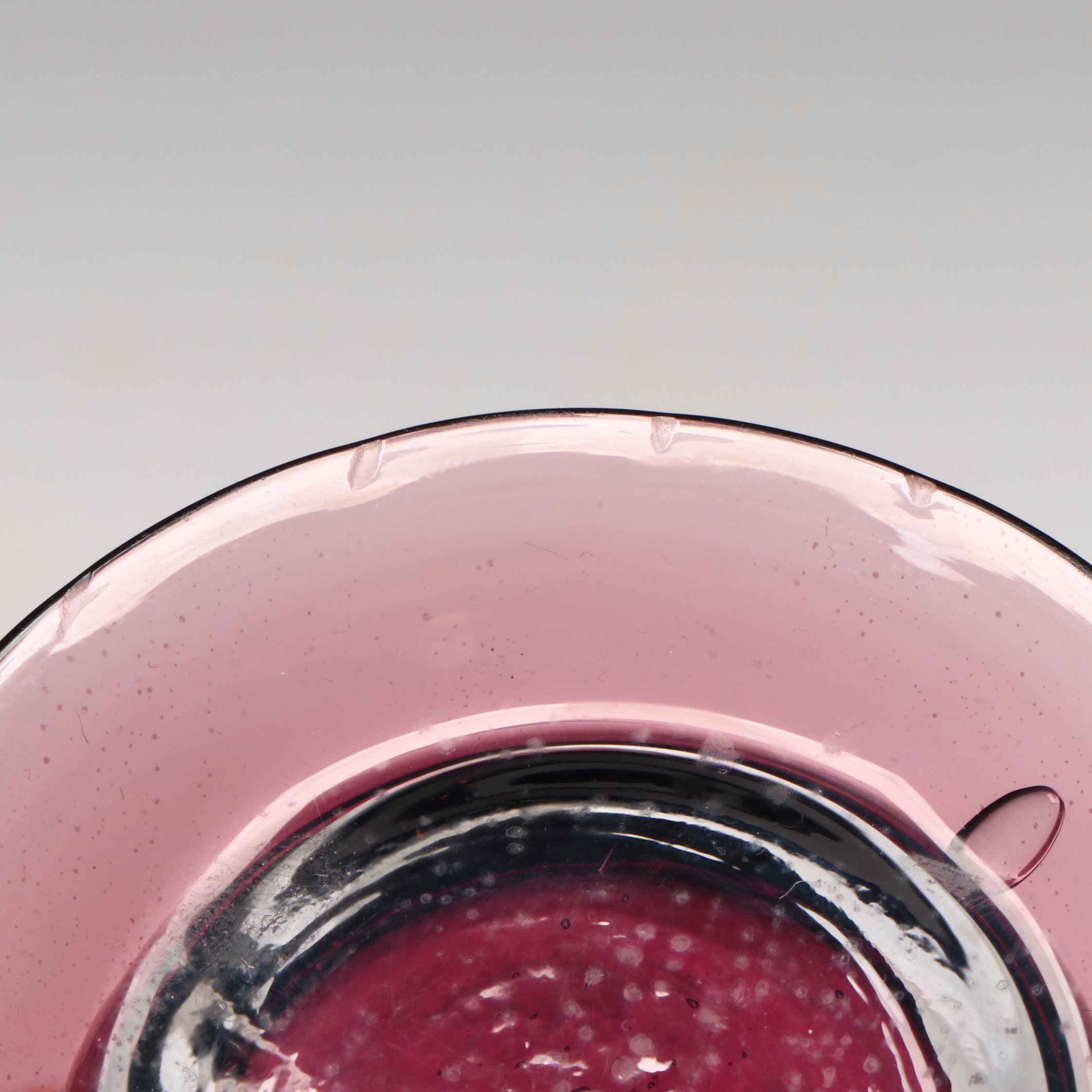 Etched Amethyst Glass Julep Cups