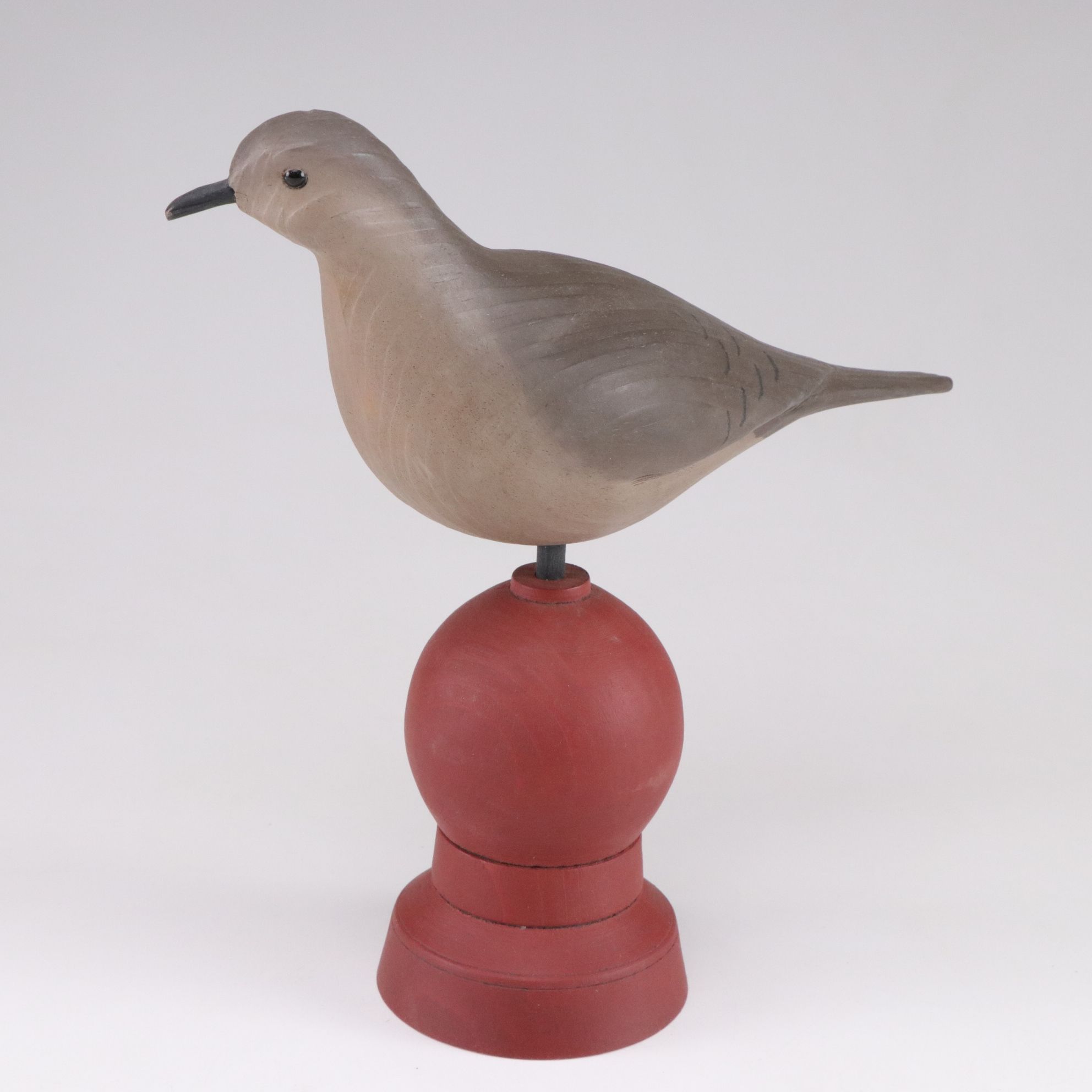 S. R. White Carving & Son "Mourning Dove" Wooden Sculpture, 1999