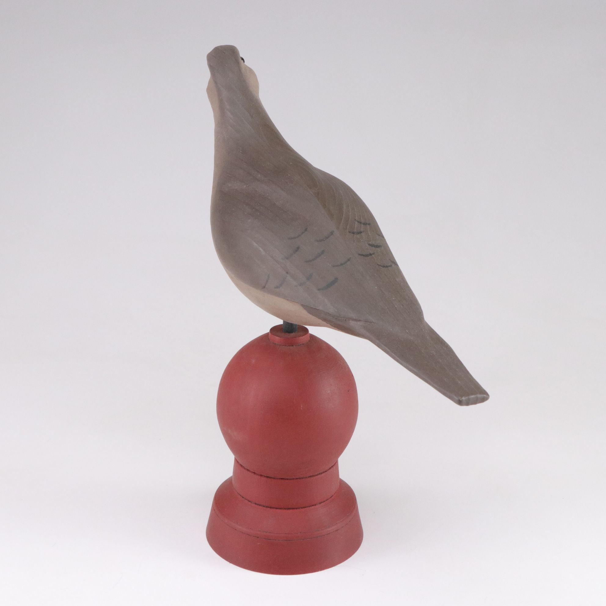 S. R. White Carving & Son "Mourning Dove" Wooden Sculpture, 1999