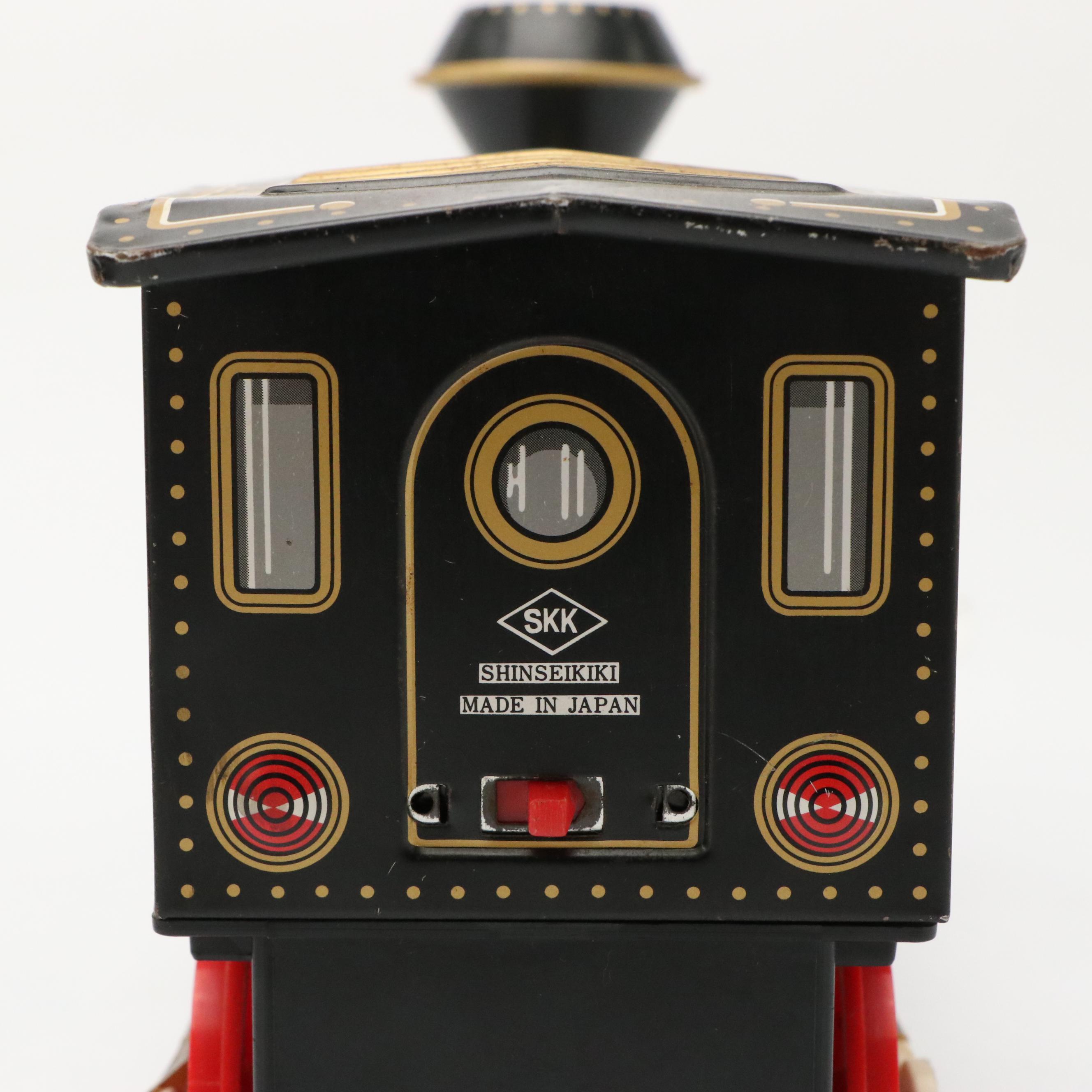 Modern Toys and Shinseikiki Tin Lithograph Toy Trains, Mid-20th Century