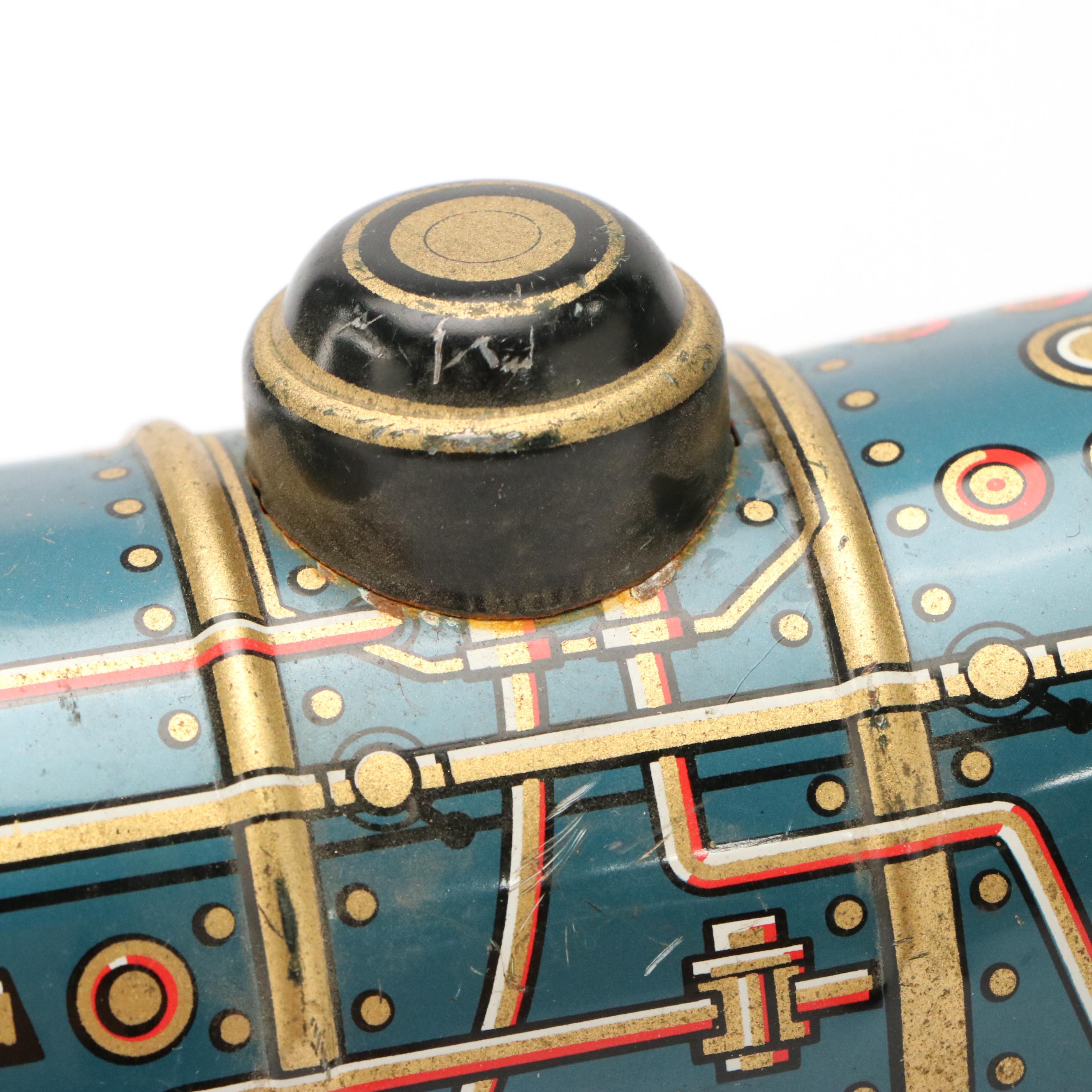 Modern Toys and Shinseikiki Tin Lithograph Toy Trains, Mid-20th Century