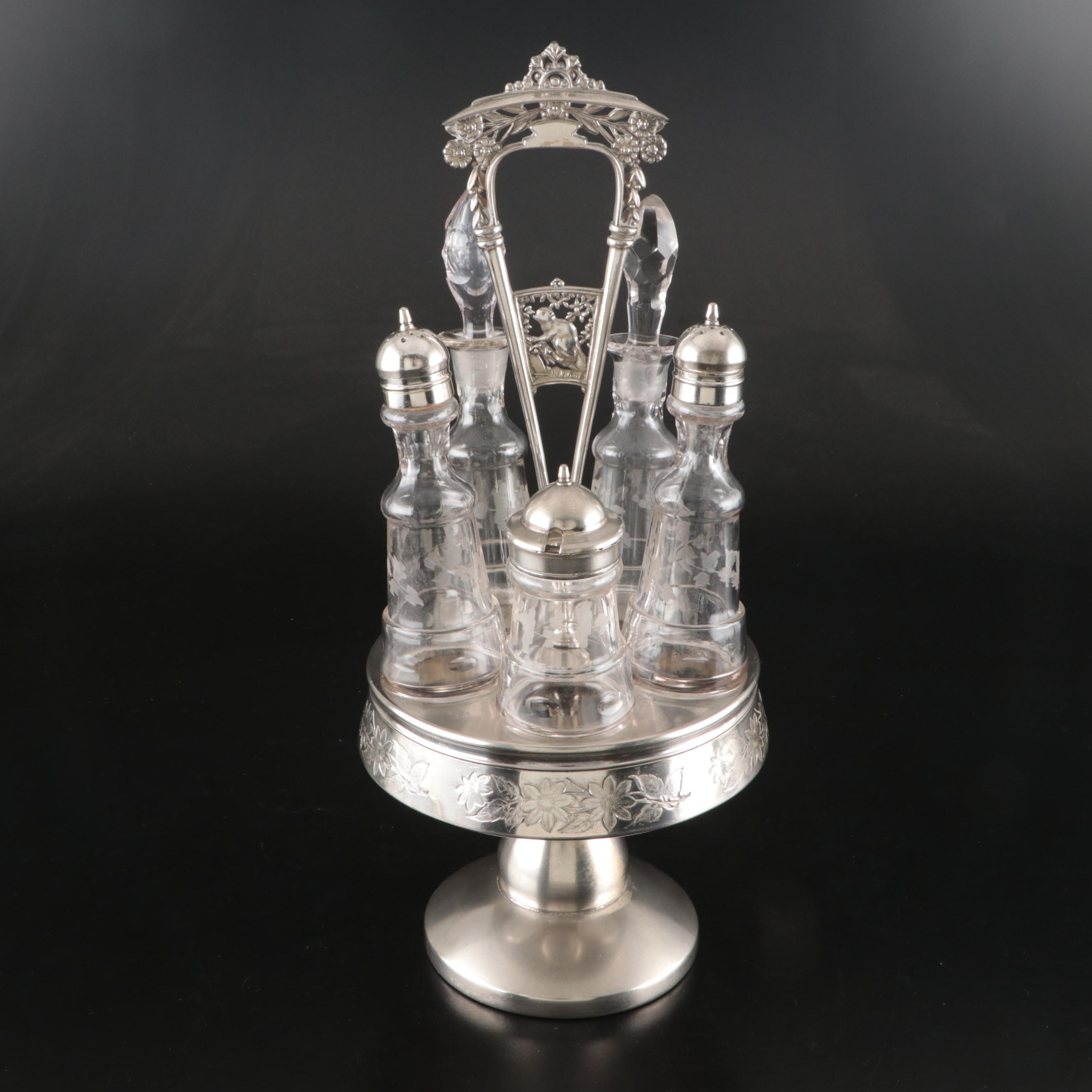 Rogers, Smith, & Co. Silver Plate Cruet Set