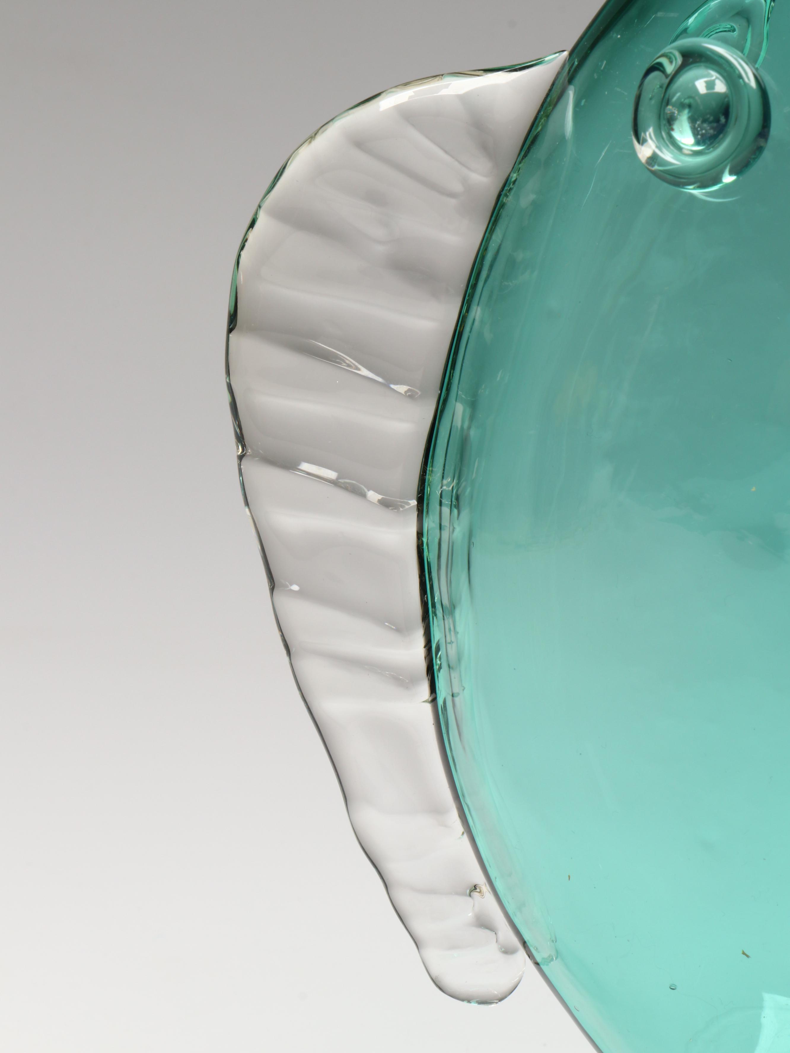 Blenko Art Glass Fish Vase, 1982-1999