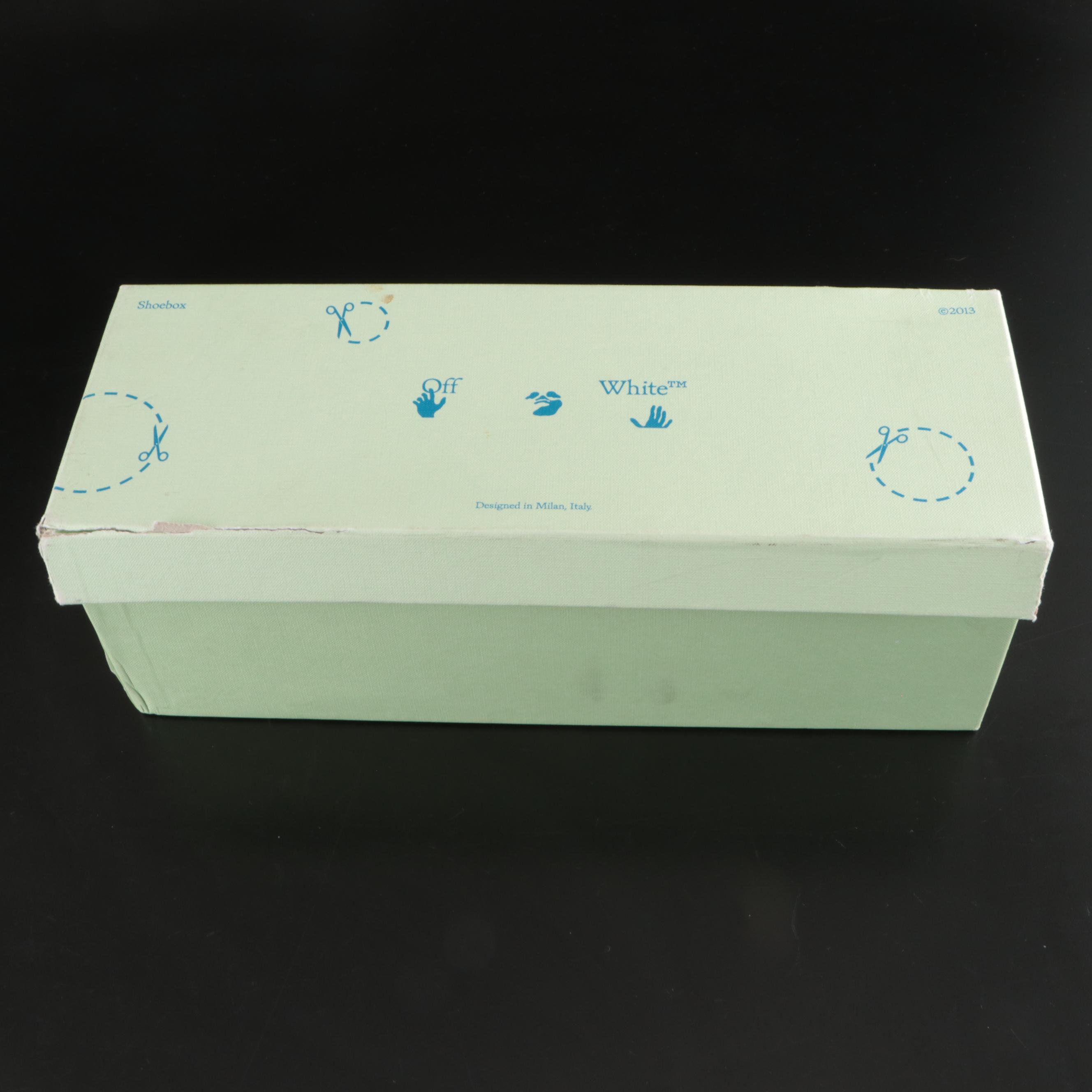 Off-White™ "Zip-Tie" Jelly Sandals in Transparent Light Blue Rubber, With Box