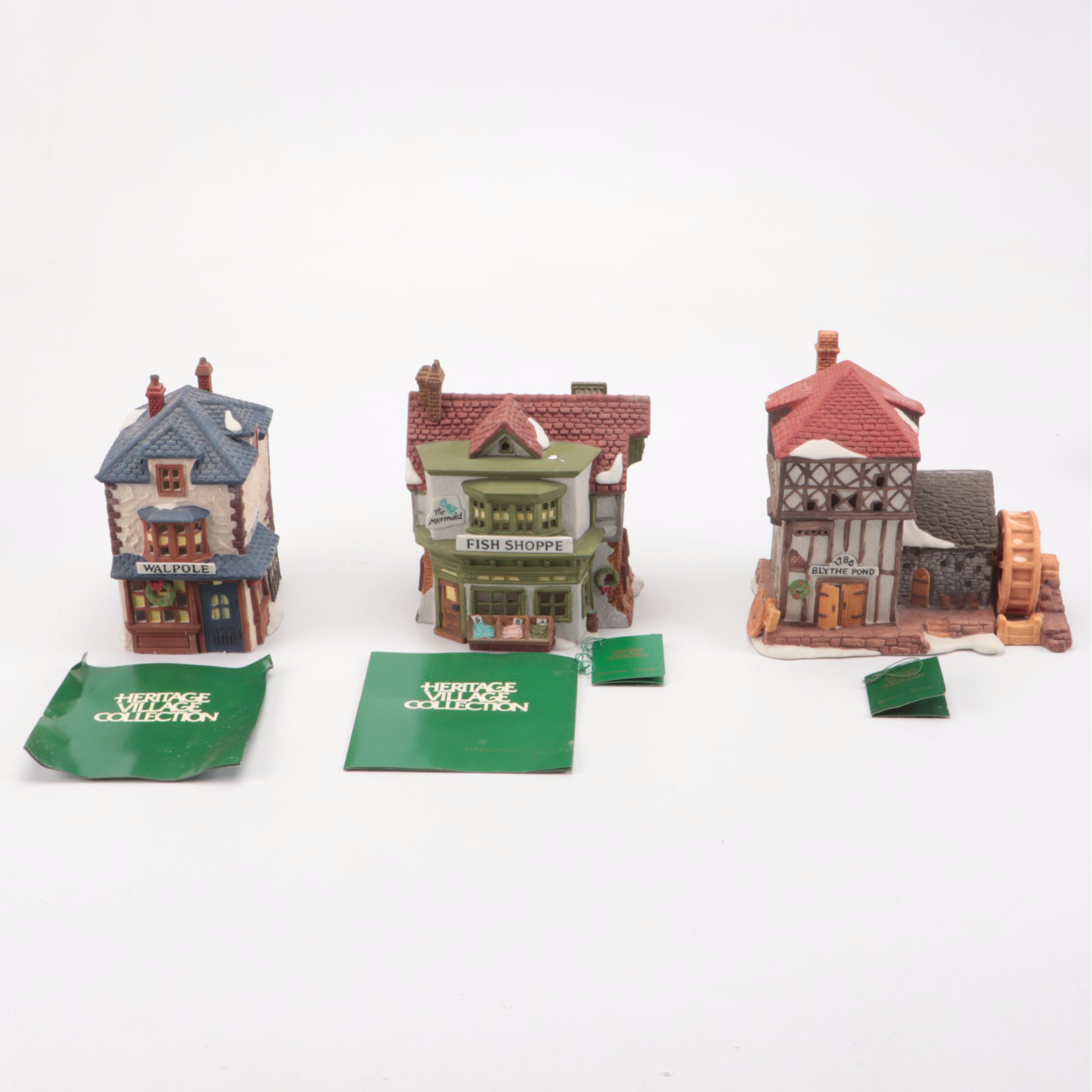 Dept. 56 Heritage Village Illuminated Porcelain Christmas Décor