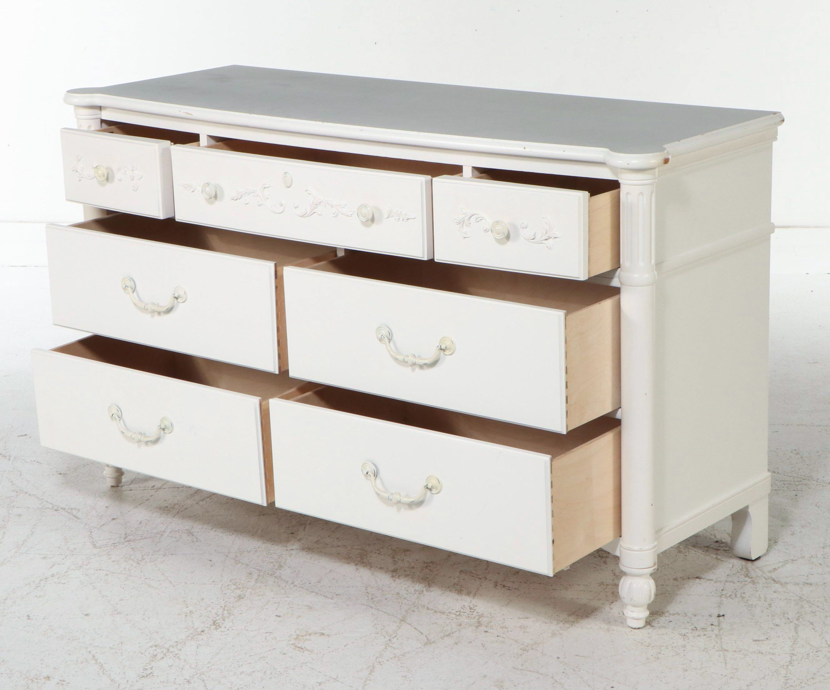 Young America by Stanley Furniture White-Painted Wood Chest of Drawers